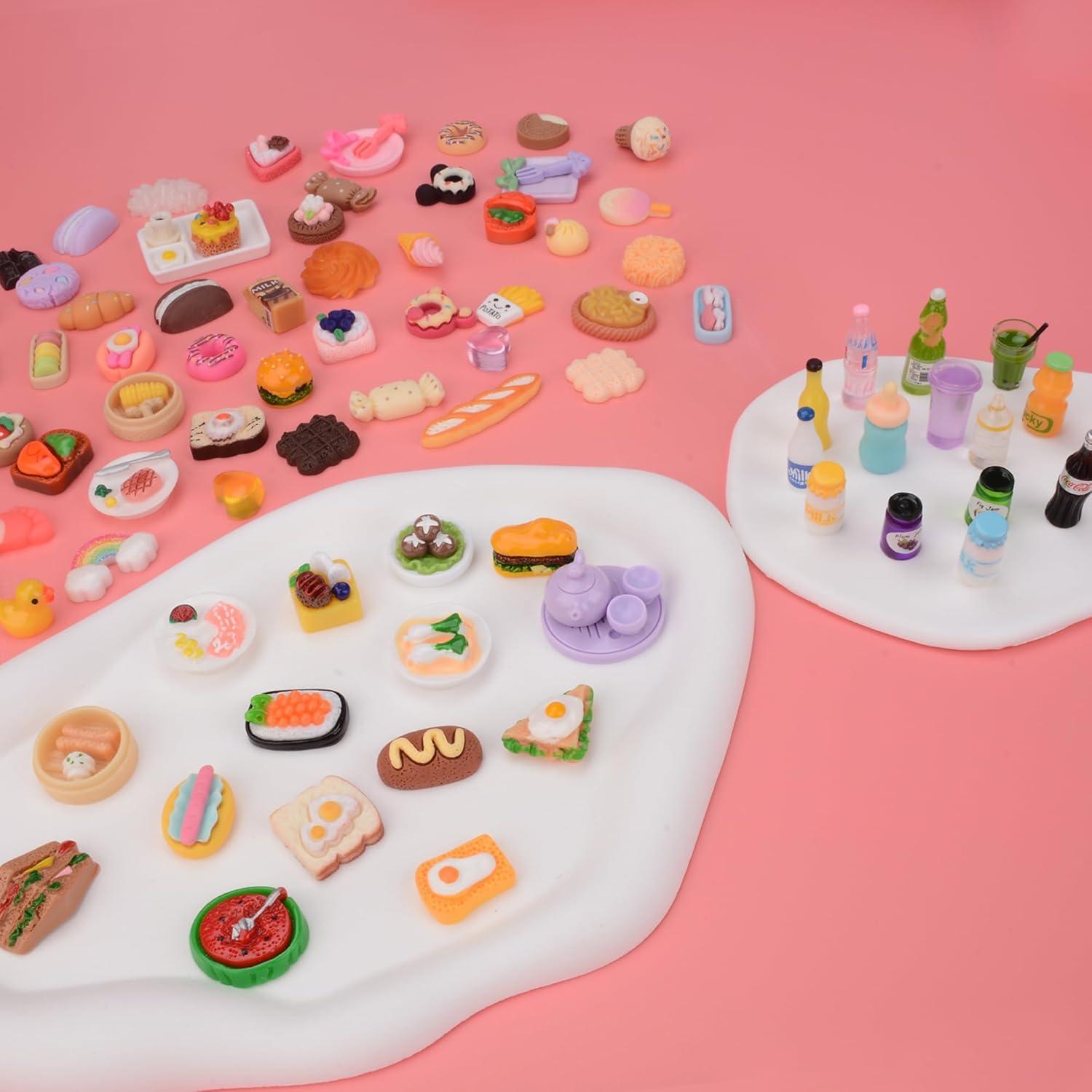 Set de 100 Accesorios de Comida Miniatura MUYIZI con Caja