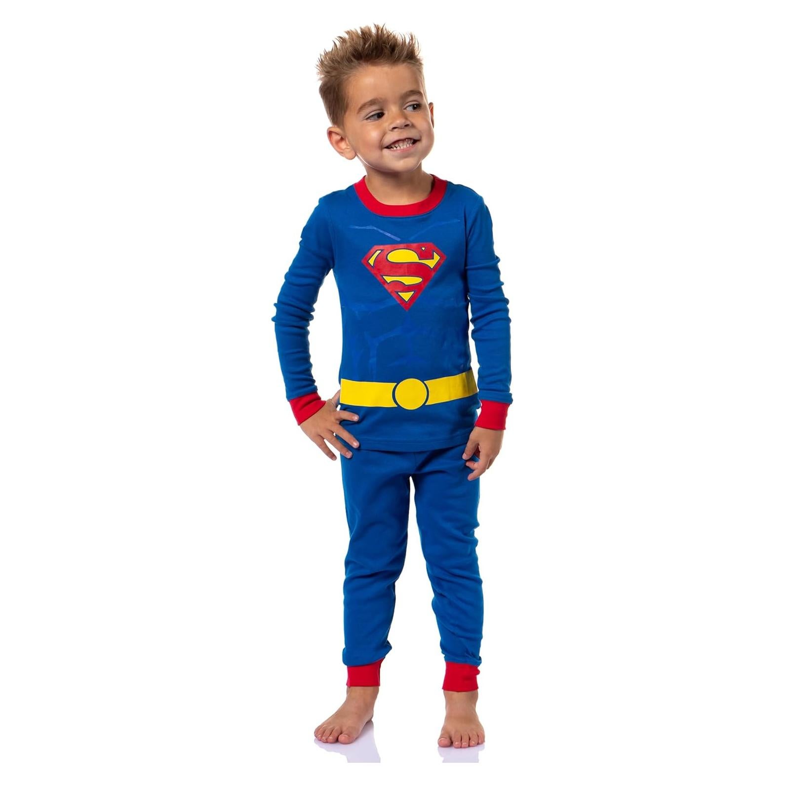 Pijama de Superhéroe DC Comics para Niños Pequeños - 100% Algodón