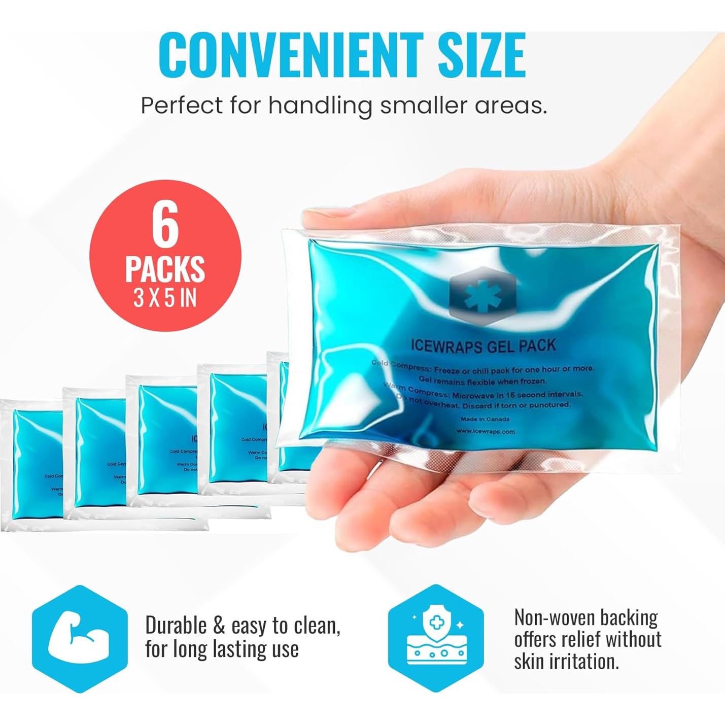 Paquetes de Hielo Caliente y Frío IceWraps - 6 Unidades 7.6x12.7 cm