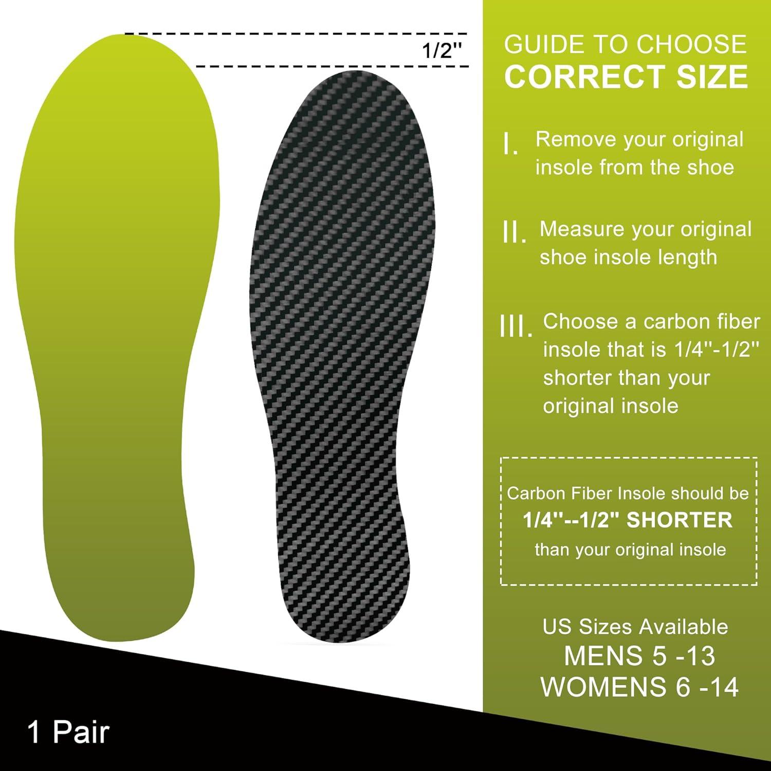 Plantillas de fibra de carbono UBARONY para hallux rígido 215mm