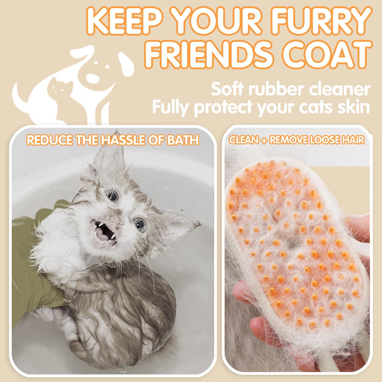 Cepillo de Vapor 4 en 1 PETSOO para Gatos y Perros Crema