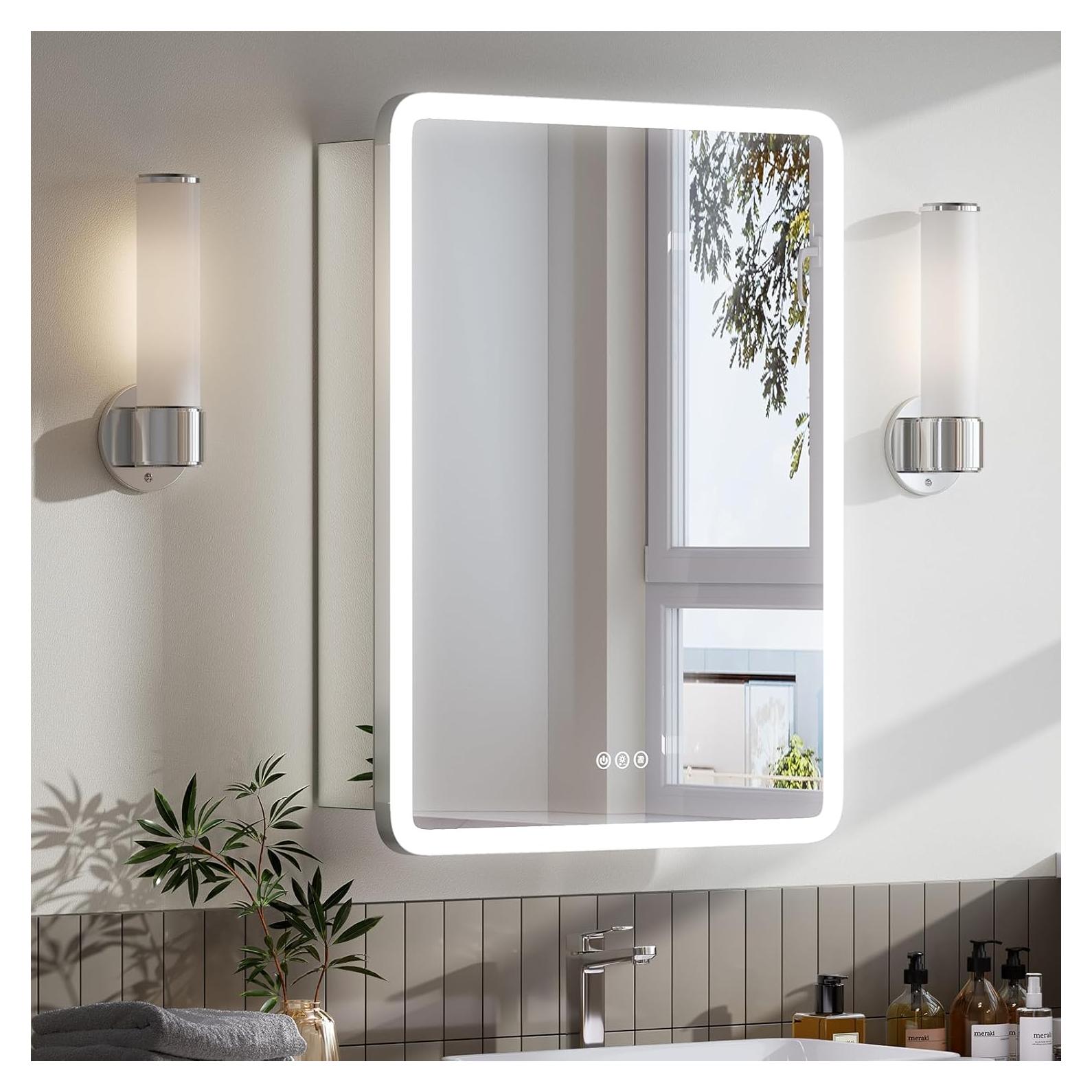 Gabinete de Medicina TIFULLHOME 16x24 con Luz LED y USB