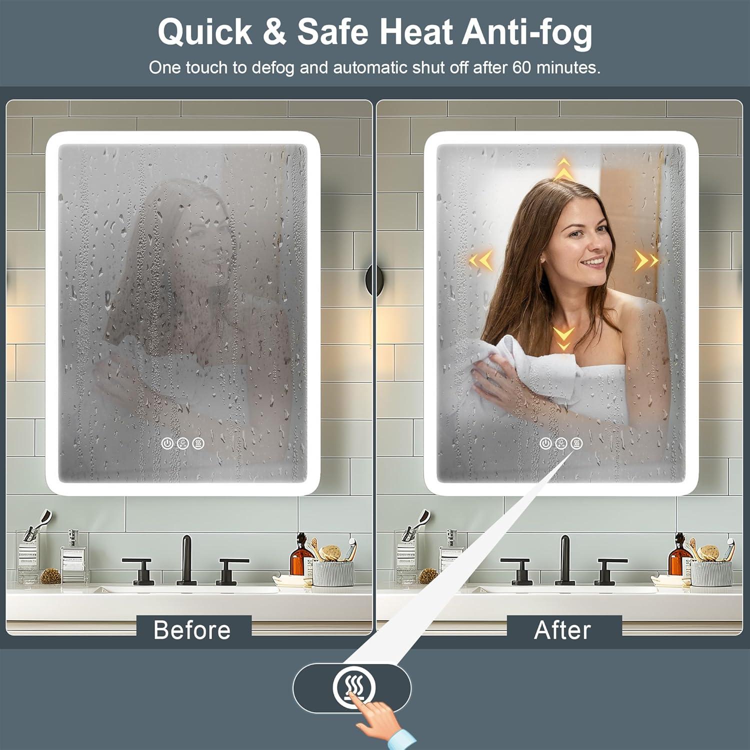 Gabinete de Medicina TIFULLHOME 16x24 con Luz LED y USB