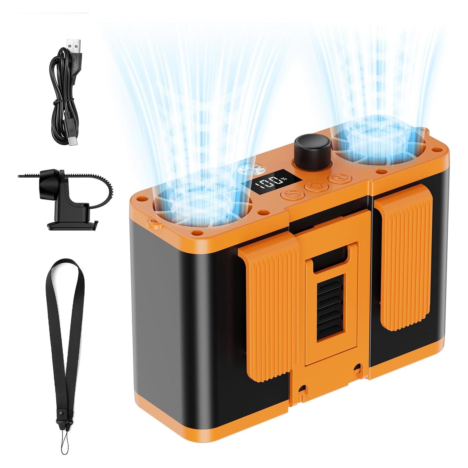 Ventilador Portátil Tenlox de Cintura 20000RPM USB Recargable