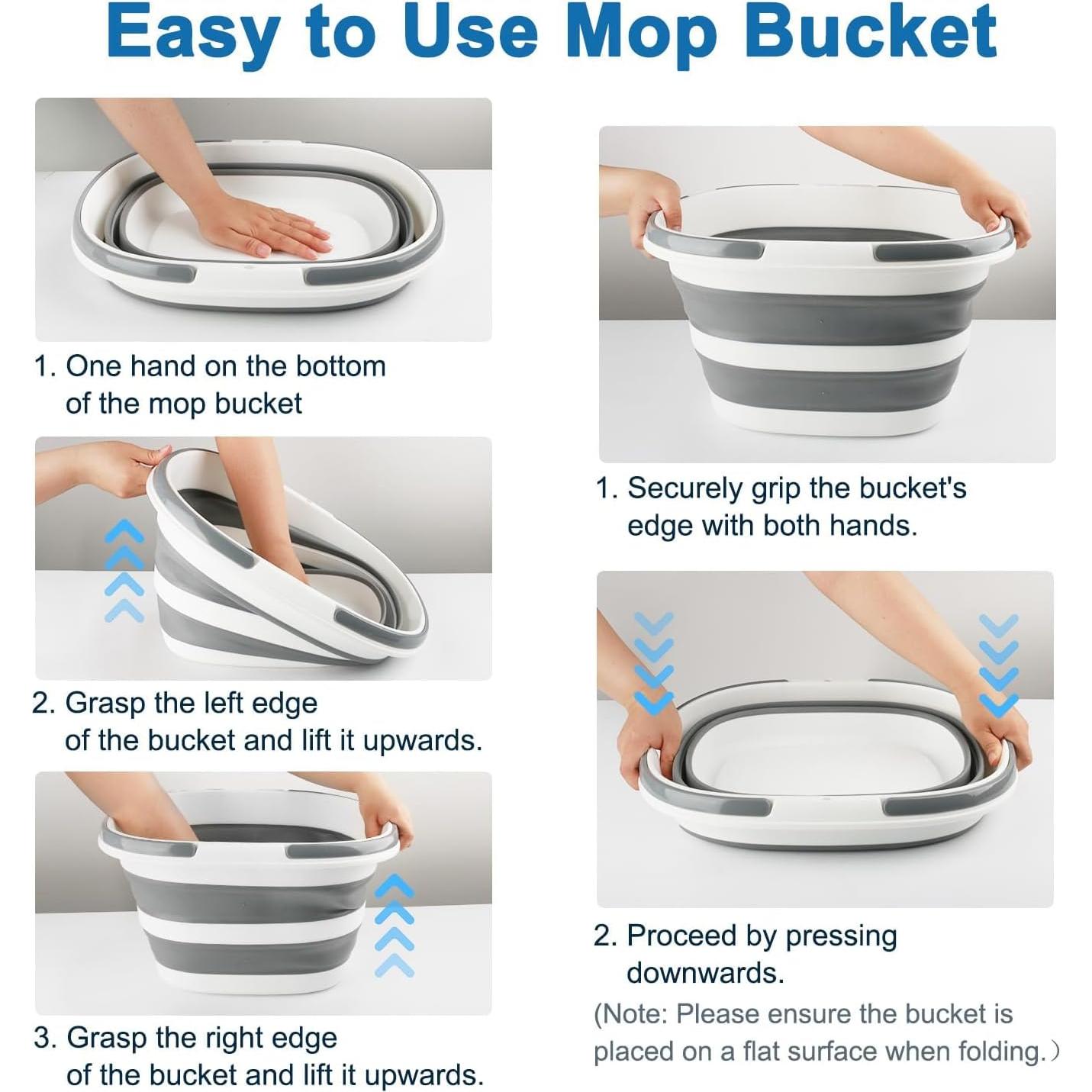 Cubeta Plegable de Silicona BIDFUL 16L para Limpieza y Almacenamiento