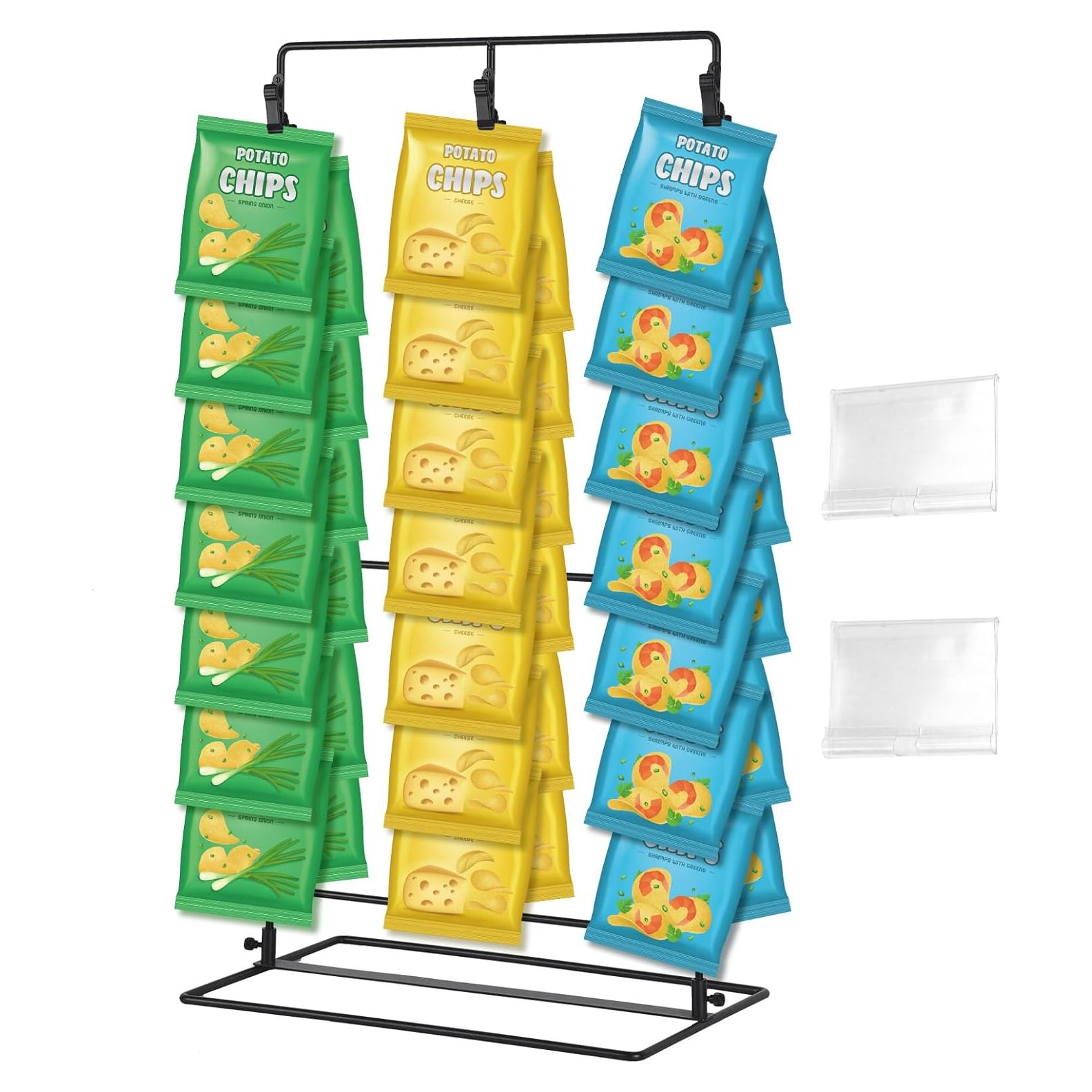 Soporte para Exhibición de Snacks Tongyuyan 3 Filas 45 Clips