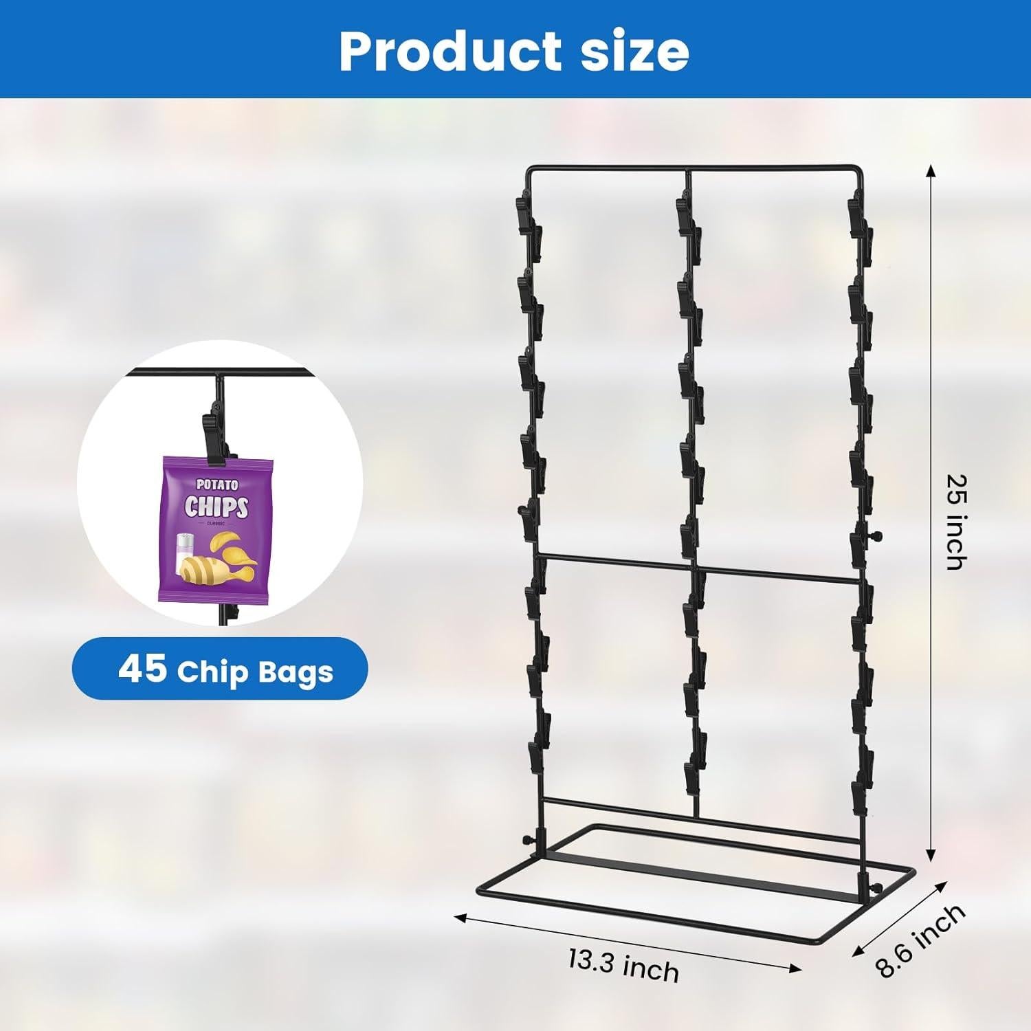 Soporte para Exhibición de Snacks Tongyuyan 3 Filas 45 Clips