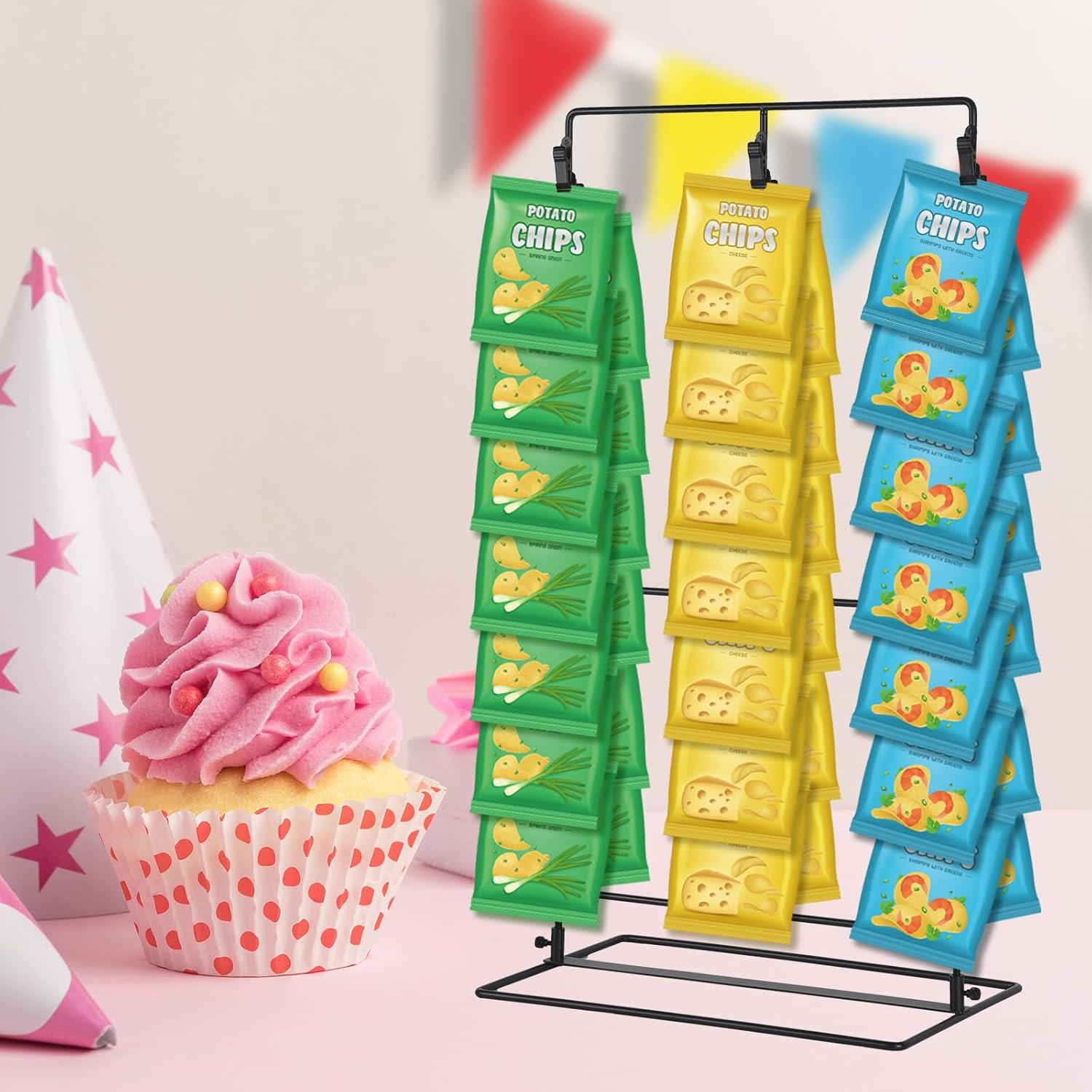 Soporte para Exhibición de Snacks Tongyuyan 3 Filas 45 Clips