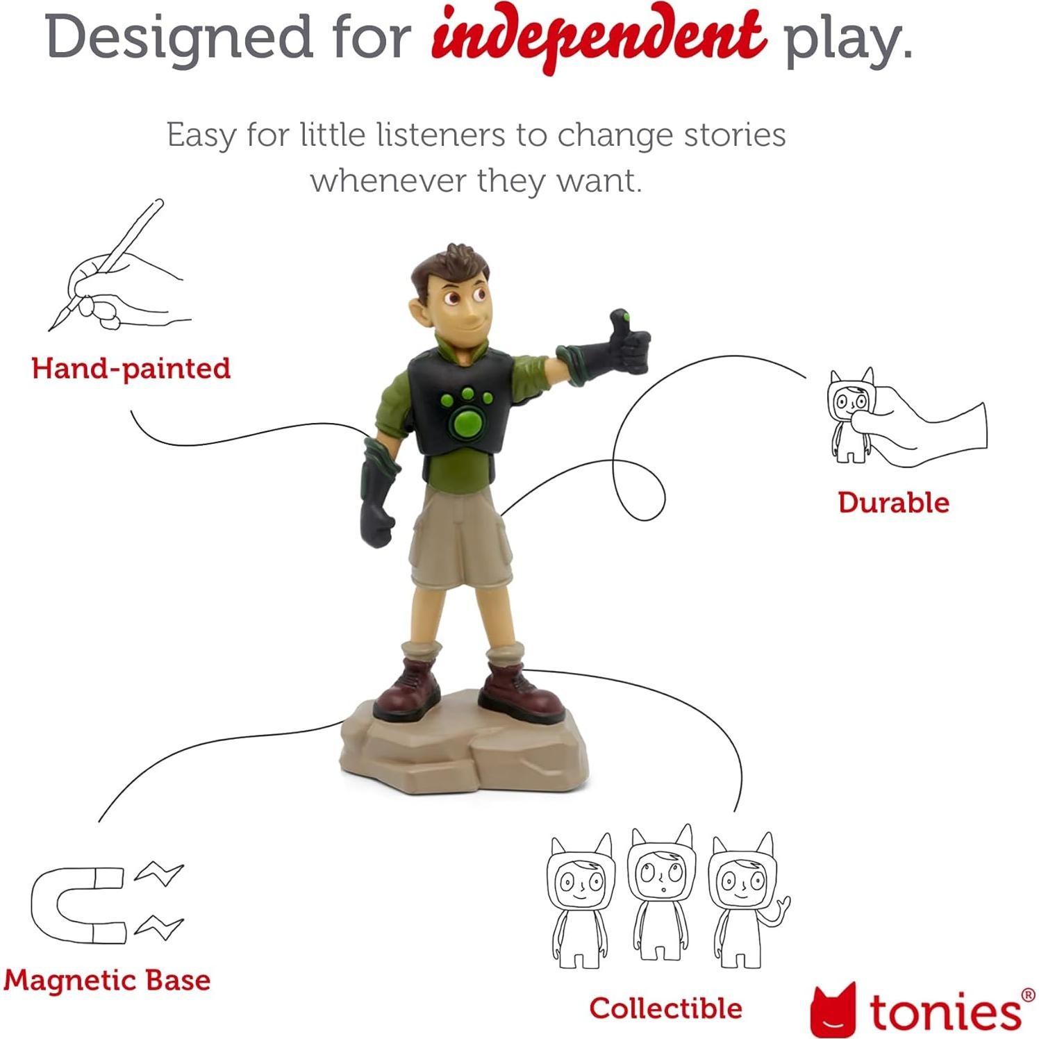 Figurita de Audio Chris Wild Kratts - Juguete Educativo