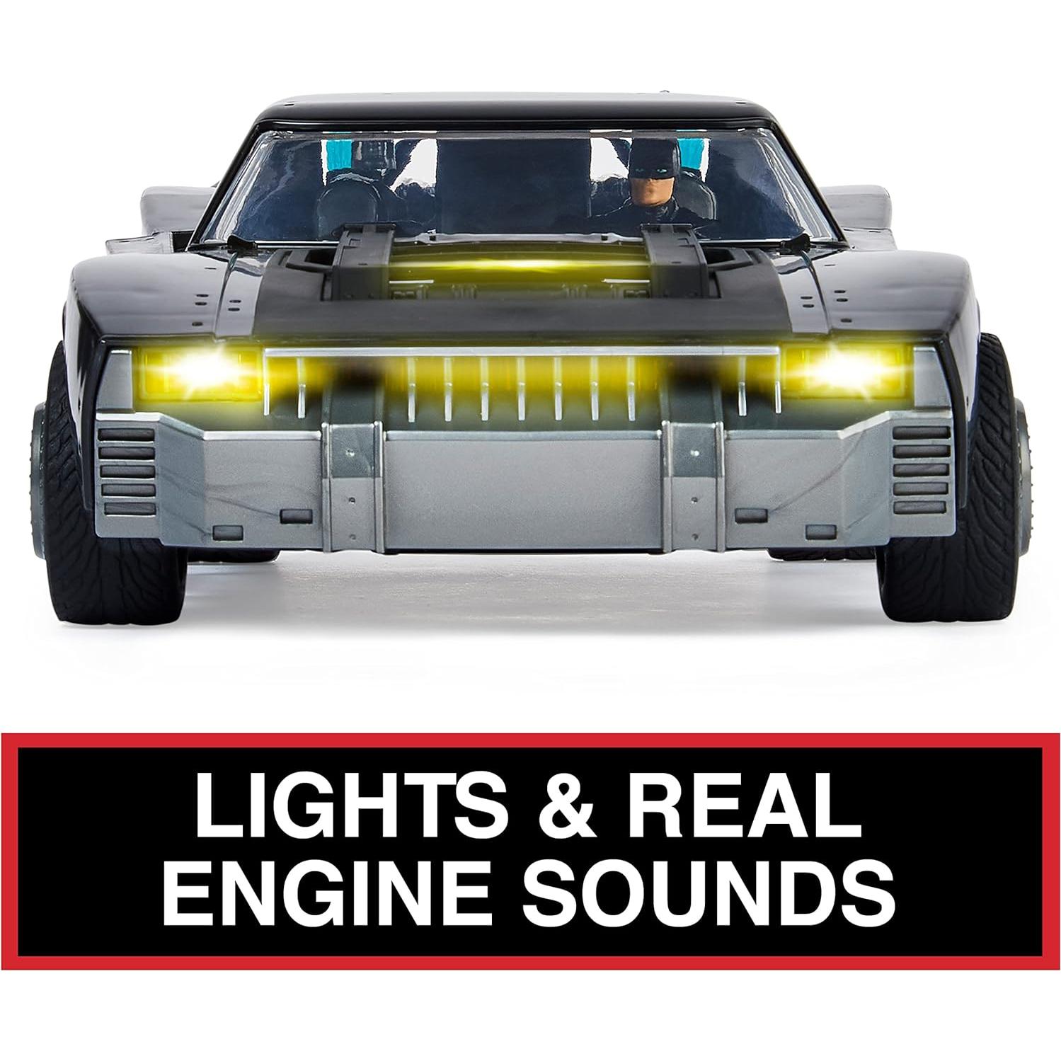 Batmóvil de Batman 2022 con figura de acción 10 cm y luces