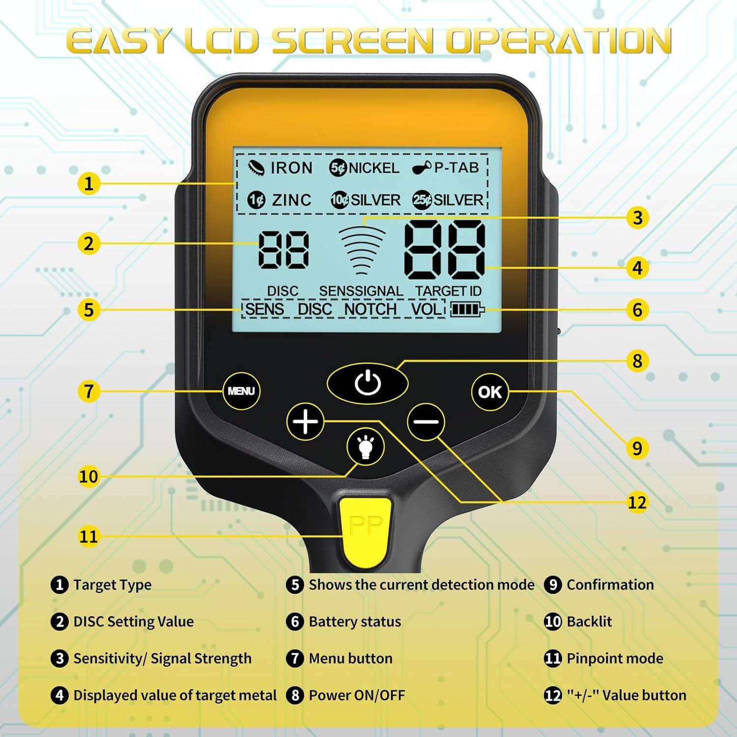 Detector de Metales LOLARAN GT1000 Plegable Impermeable