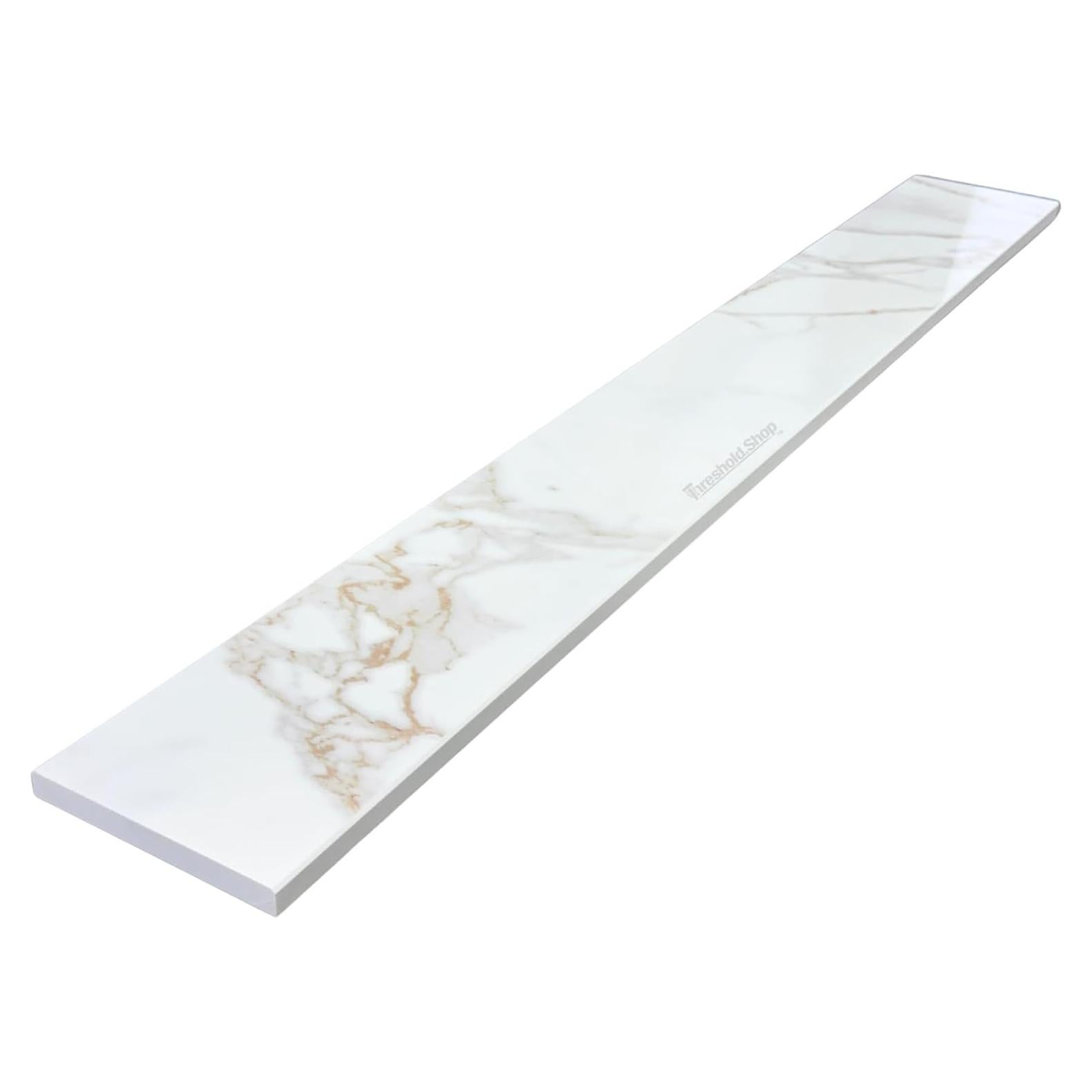 Umbral de Ducha de Mármol Ingenierizado Calacatta Gold 152.4x7.62 cm