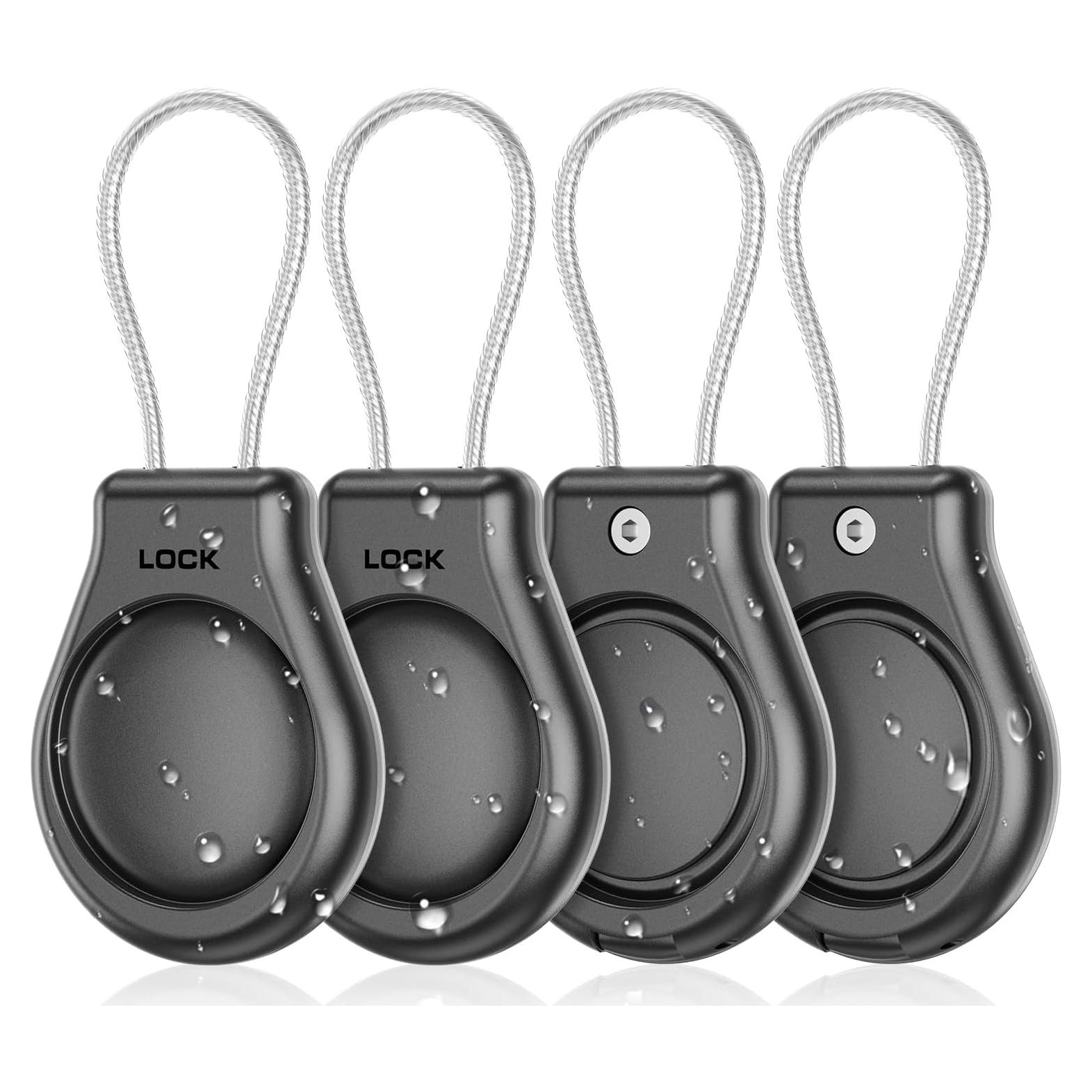 Soporte impermeable para AirTag Gotubiim - 4 Pack, negro