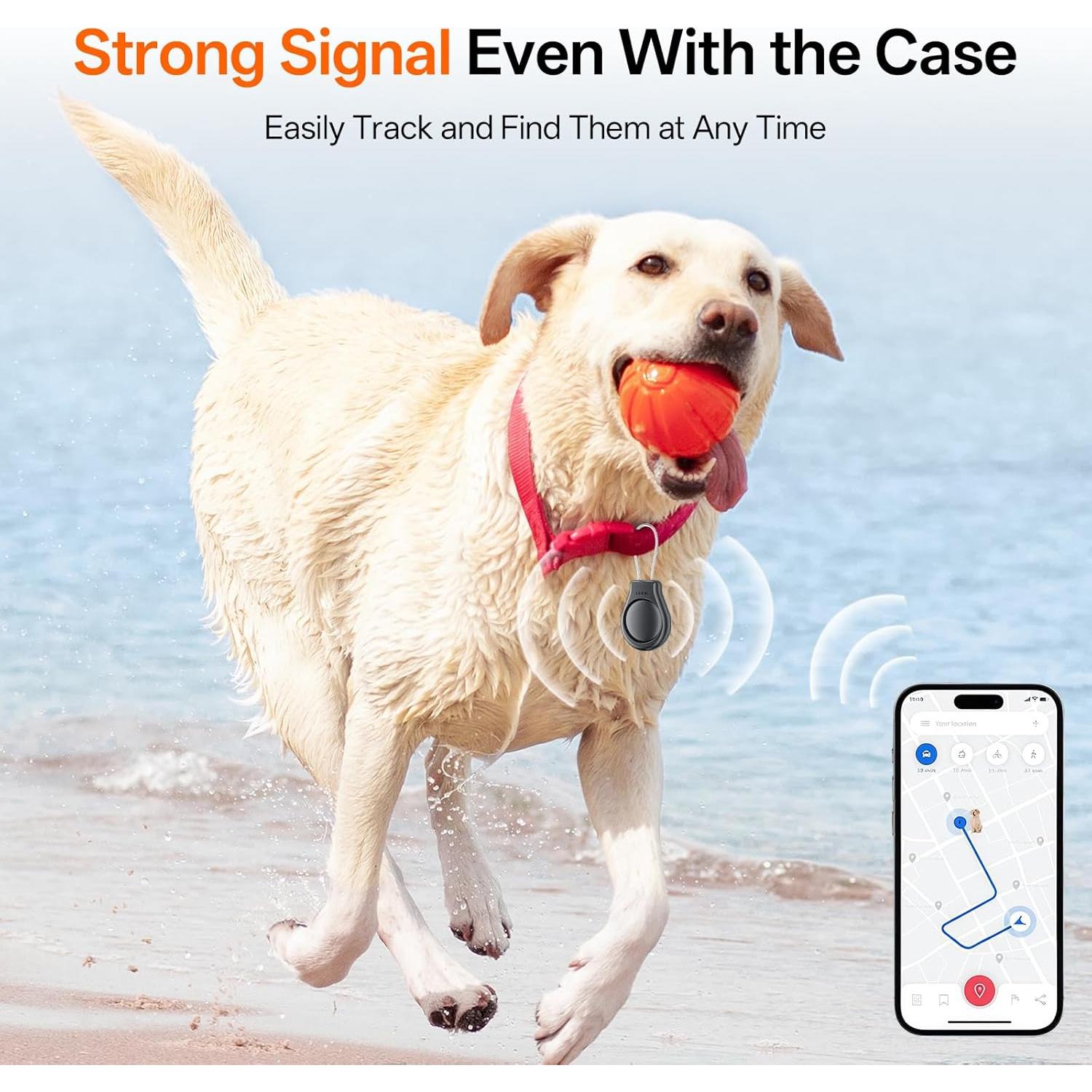 Soporte impermeable para AirTag Gotubiim - 4 Pack, negro