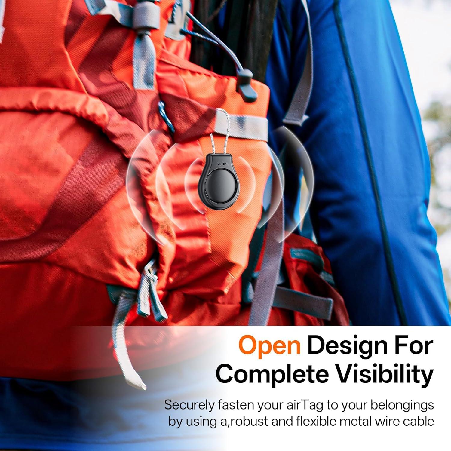 Soporte impermeable para AirTag Gotubiim - 4 Pack, negro