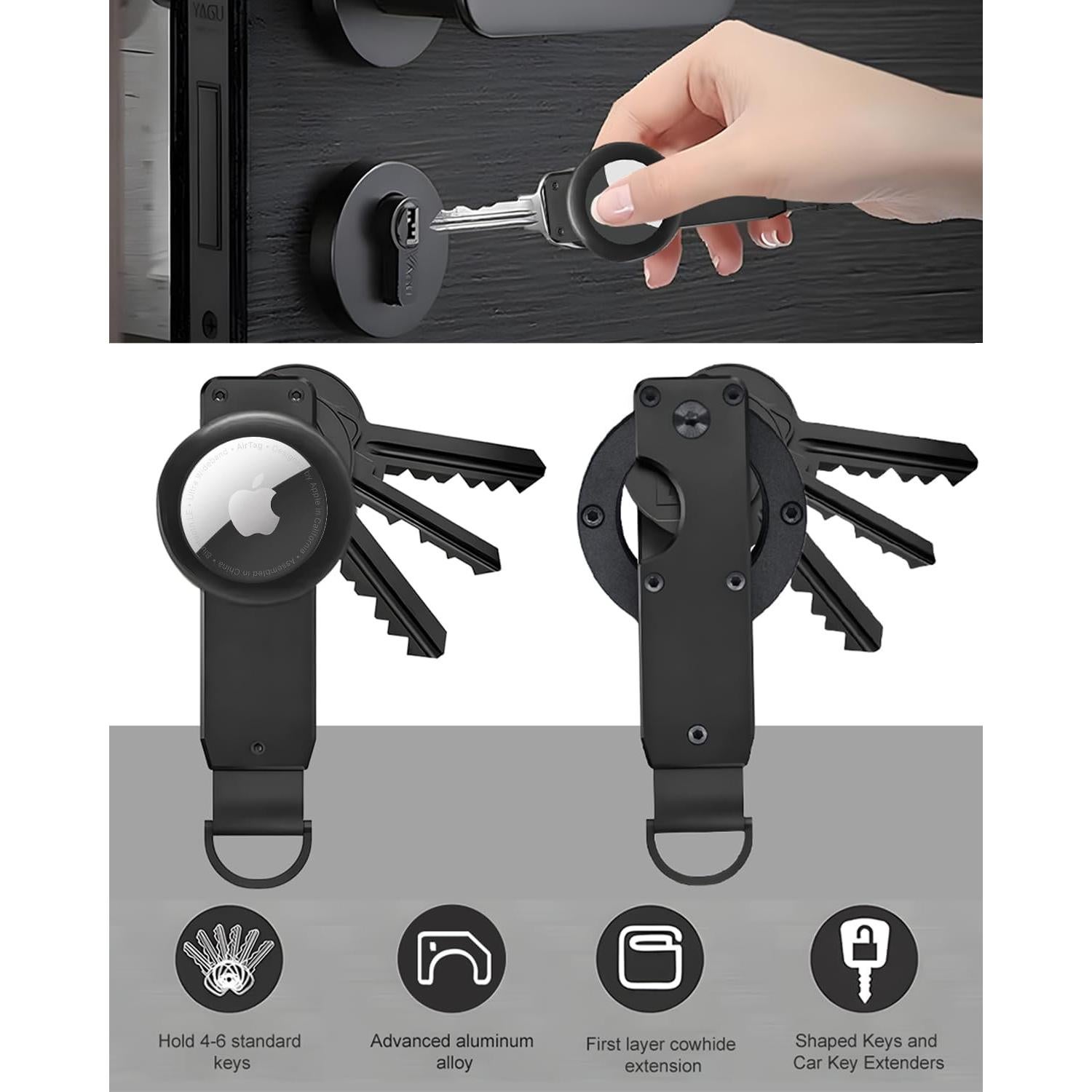 Soporte de Metal SCALLOP para Airtag - Organizador de Llaves