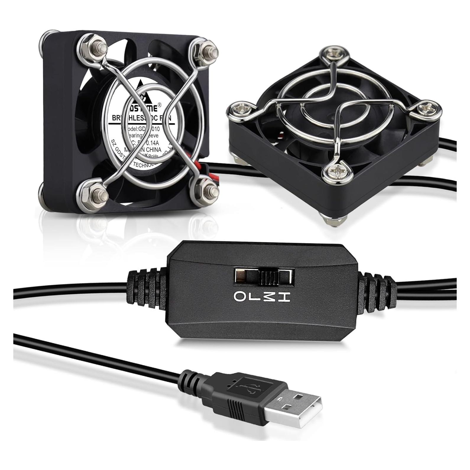 Ventiladores USB GDSTIME 40mm Silenciosos 2-Pack 5V DC