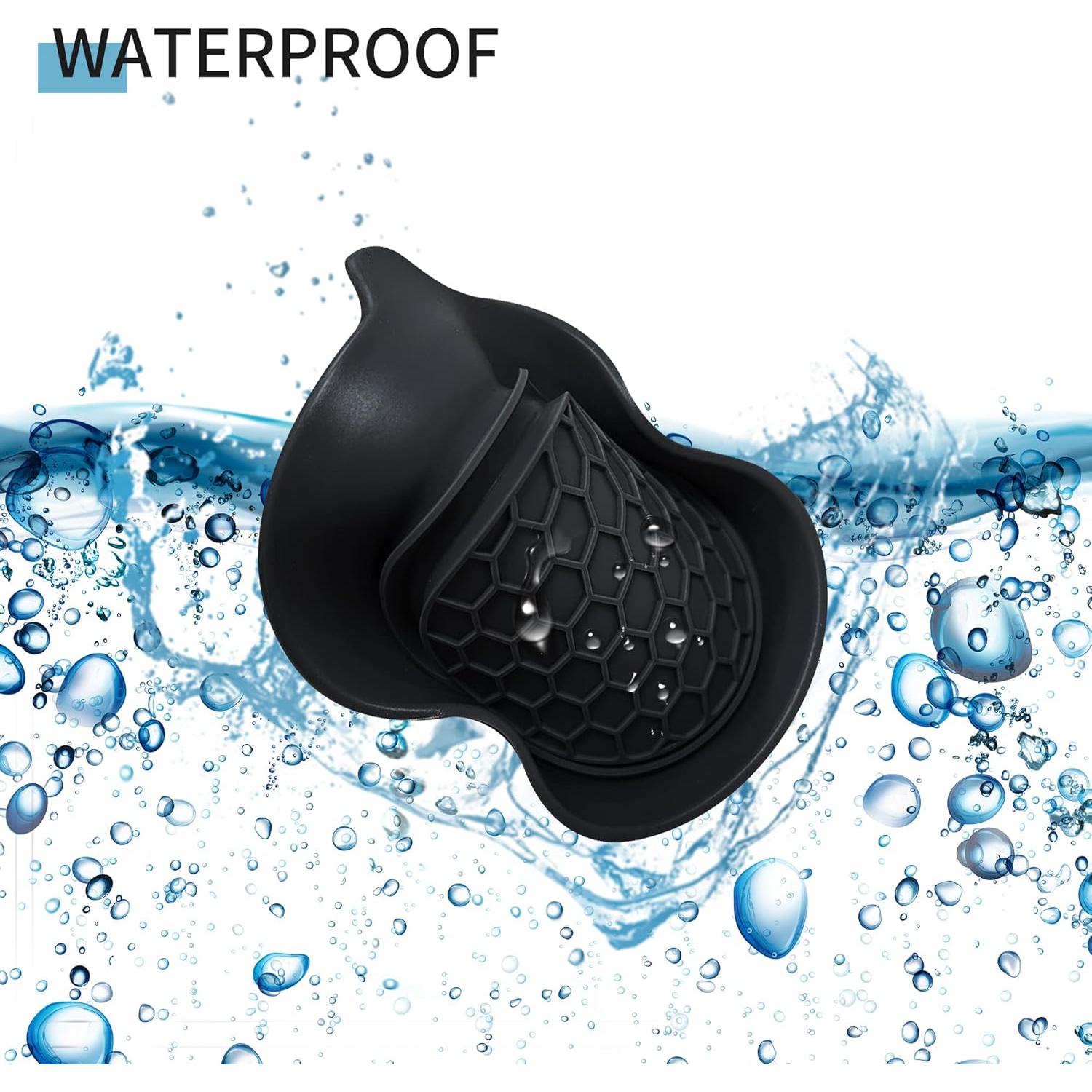 Soporte de Vaso para Coche Amooca 2 Paquete Antideslizante Negro