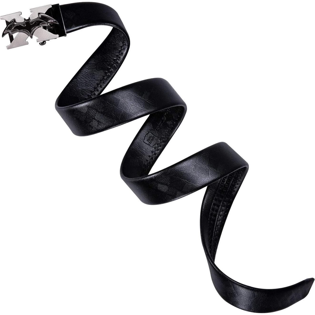 Cinturón de Ratchet Barry.Wang Cuero Genuino 3,49 cm Negro