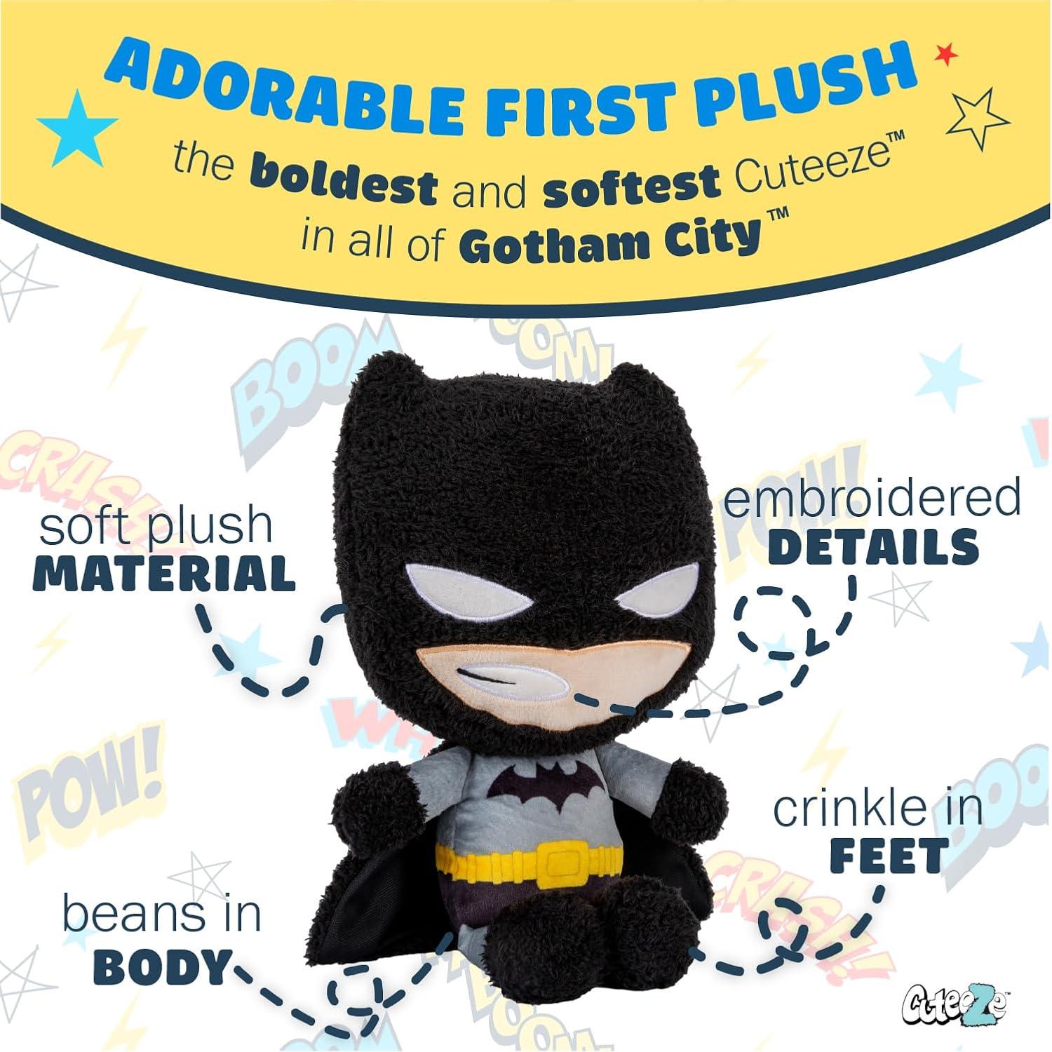 Peluche Batman Cuteeze Kids Preferred 30 cm Suave y Divertido