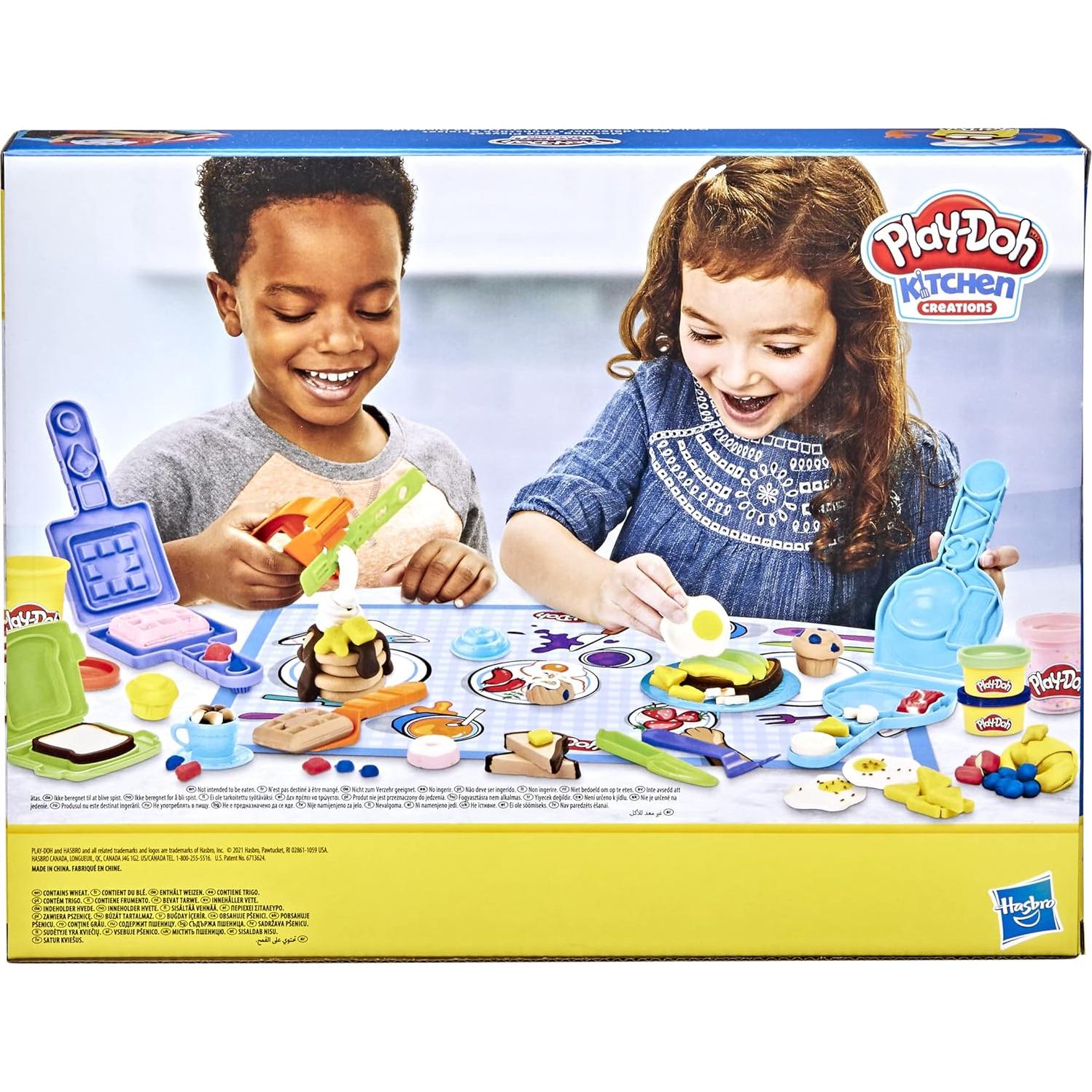 Play-Doh Juego de Café de Mañana con 8 Colores y Tapete