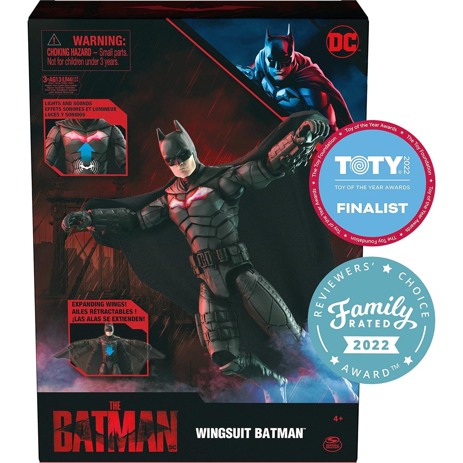 Figura de Acción Batman 30 cm con Traje de Alas y Sonidos