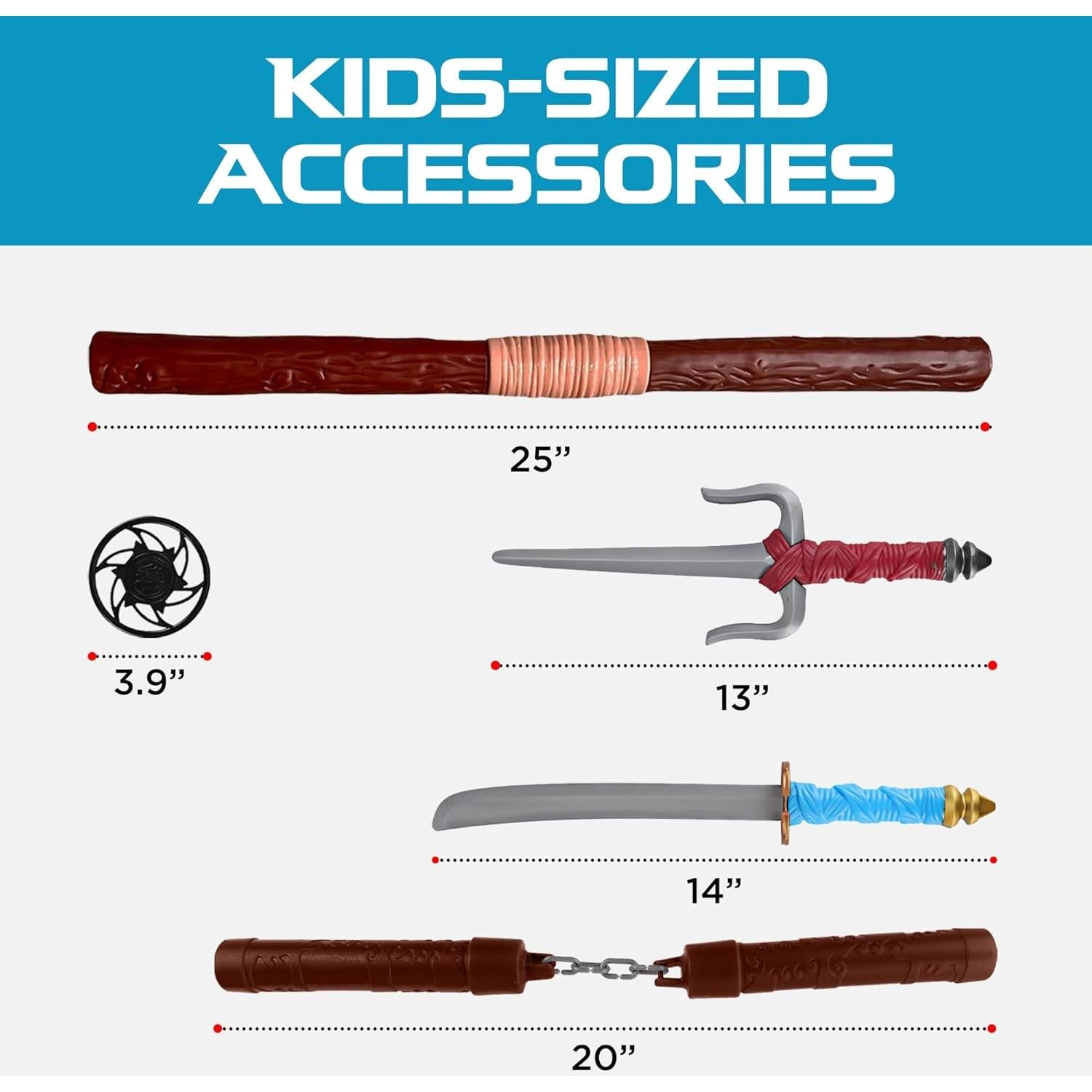 Conjunto de Armas Ninja Liberty Imports 2 Katanas 4 Shuriken