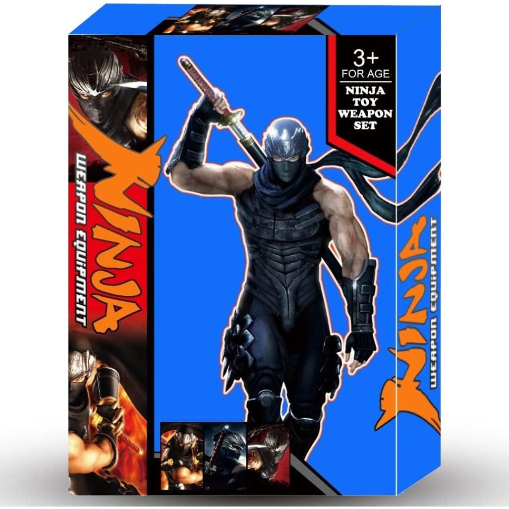 Conjunto de Armas Ninja Liberty Imports 2 Katanas 4 Shuriken
