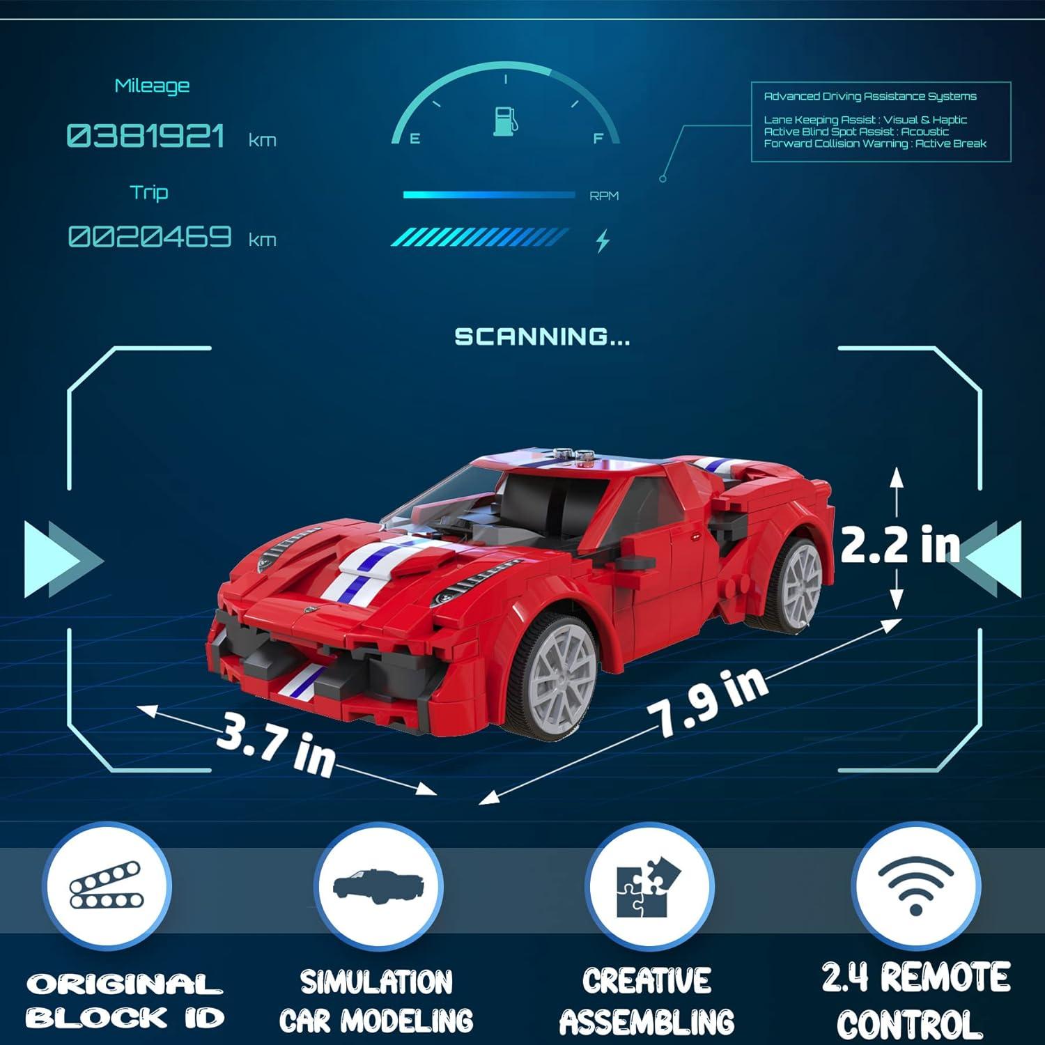 WISEPLAY Set de Bloques de Construcción Coche RC 306 Piezas
