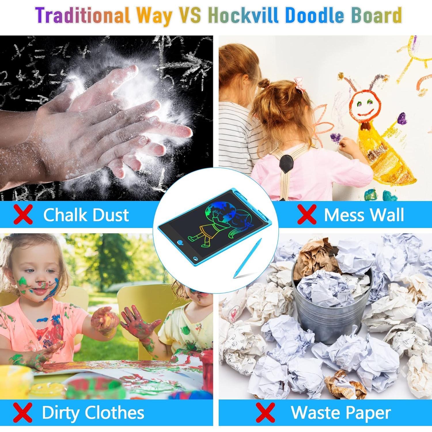 Tableta de Escritura LCD Hockvill 8.8" para Niños 3-7 Años