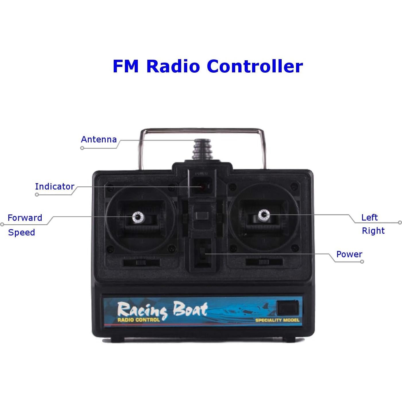 Barco de Control Remoto POCO DIVO Atlántico 71 cm Azul
