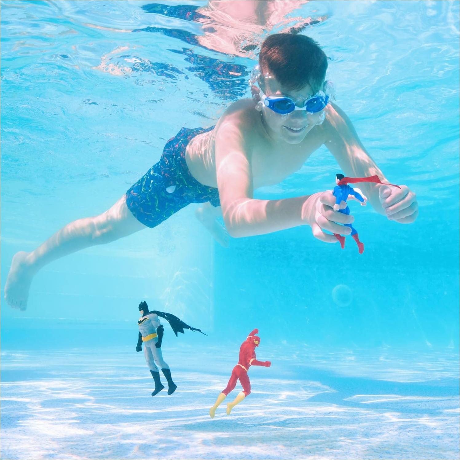 Juguetes de Buceo Swimways DC - Paquete de 3 Superhéroes