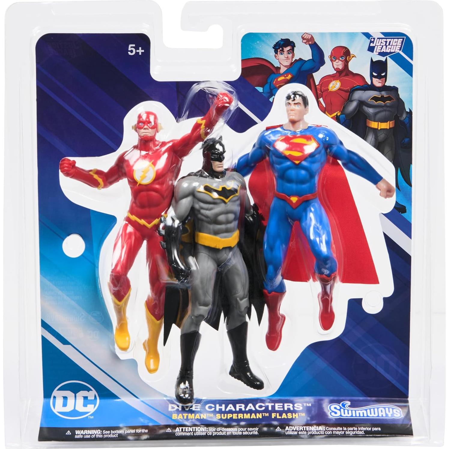 Juguetes de Buceo Swimways DC - Paquete de 3 Superhéroes