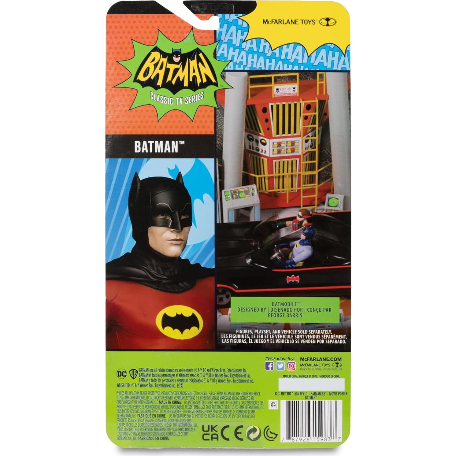 Figura de acción retro Batman McFarlane 15 cm con accesorios