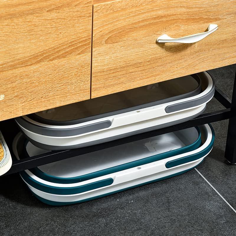 Cubeta Plástica Plegable Goderewild 12L con Ruedas Azul