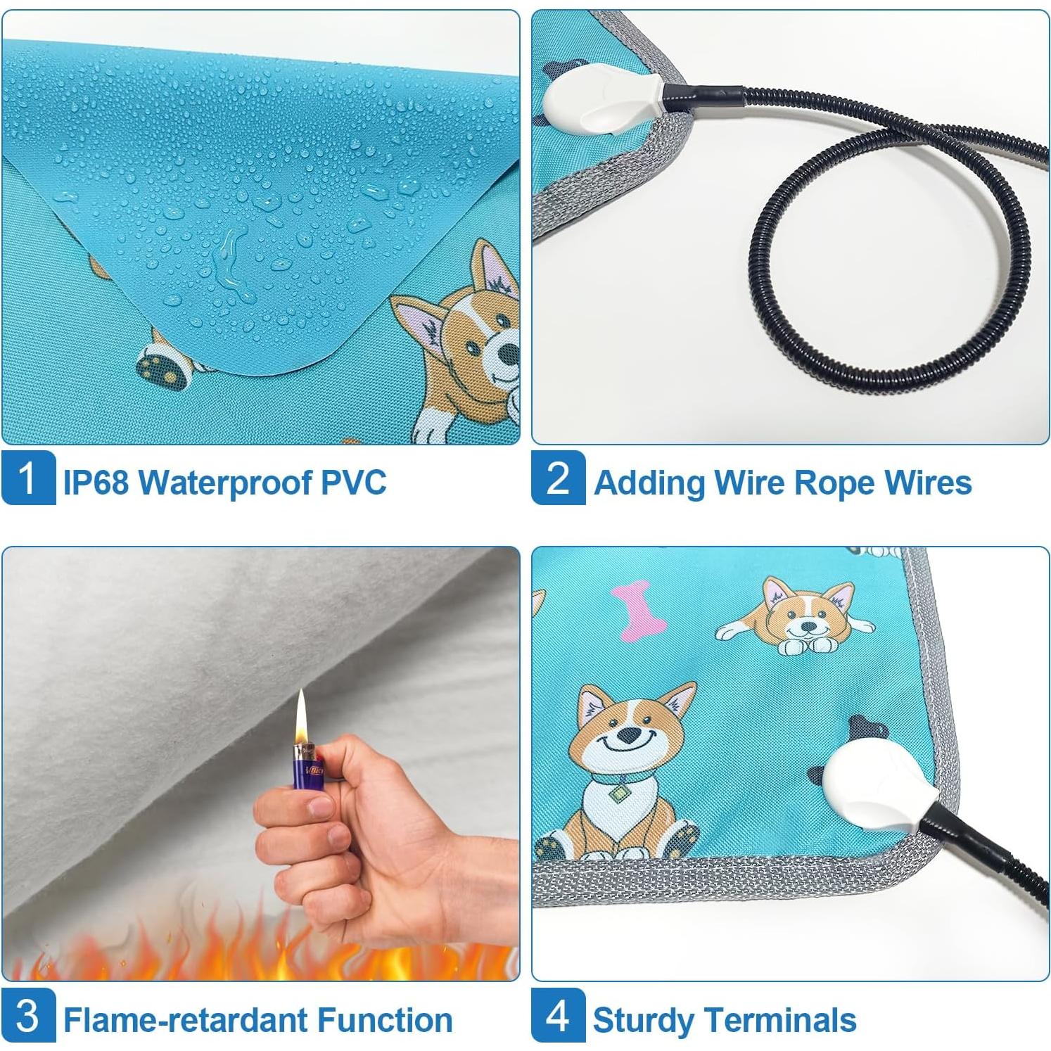 Almohadilla Térmica para Mascotas GOLOPET 55.88x45.72 cm Ajustable