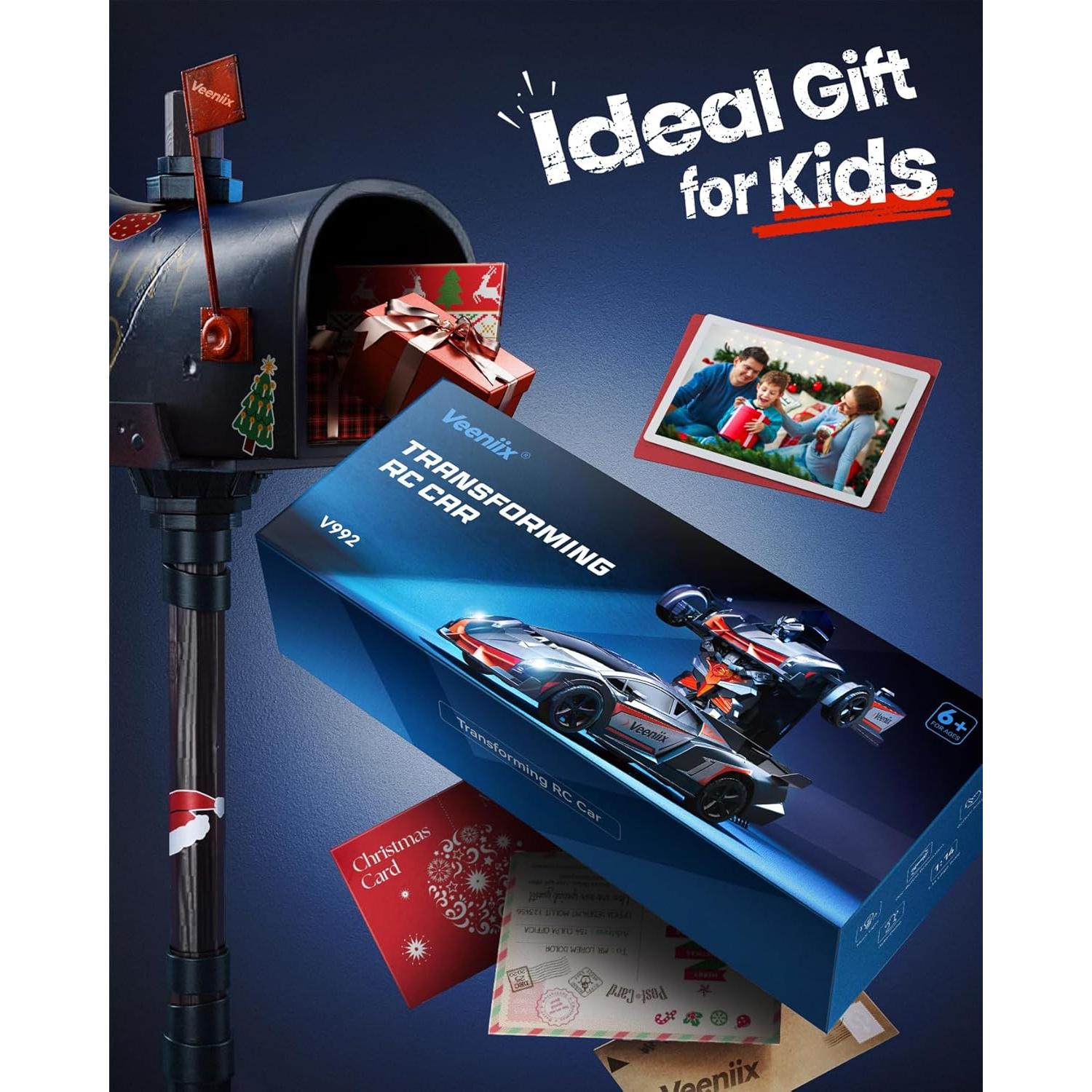 Coche RC Robot Transformable Veeniix V992 2 en 1 con Luz