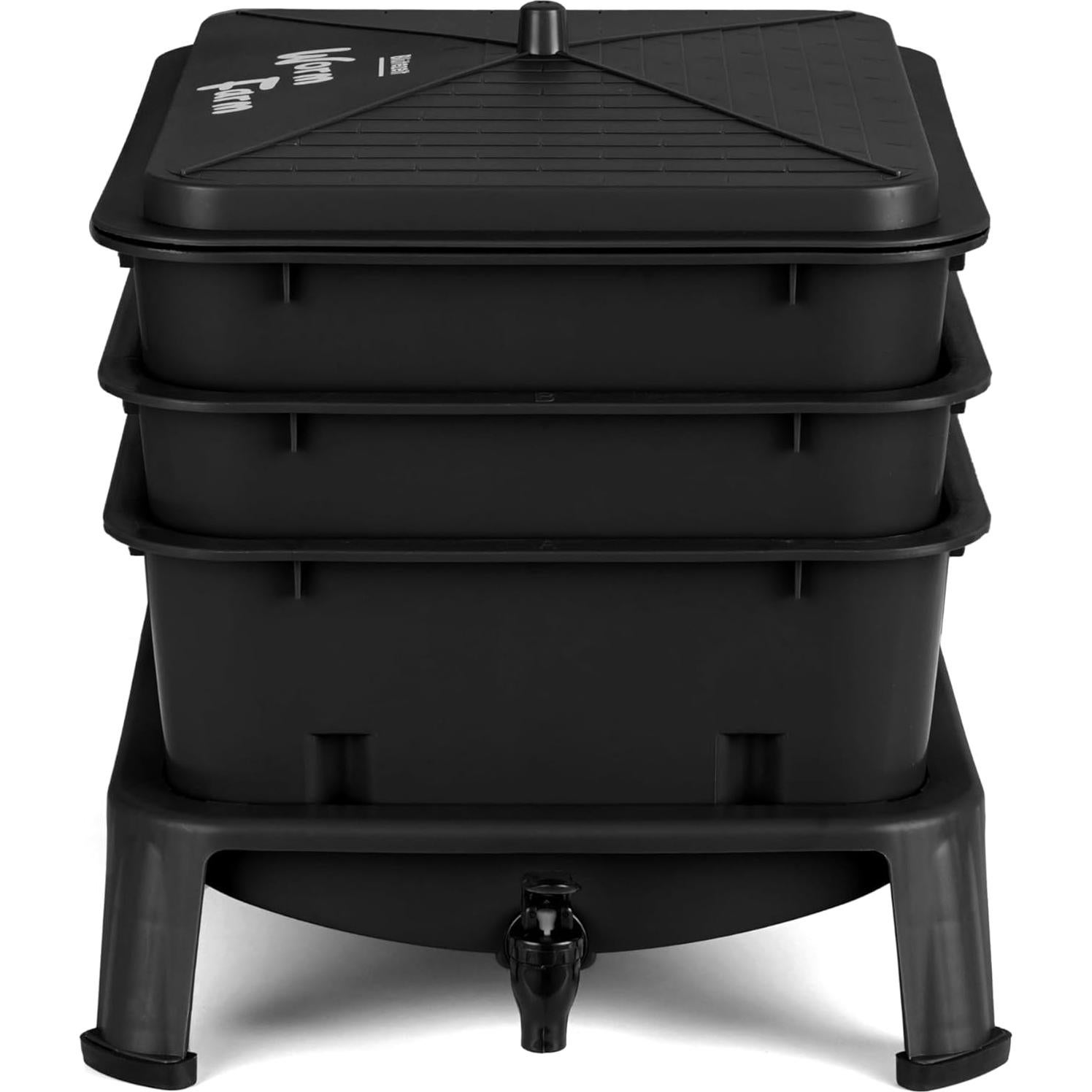 Compostador de Lombrices Blütezeit 3 Bandejas 30L Negro