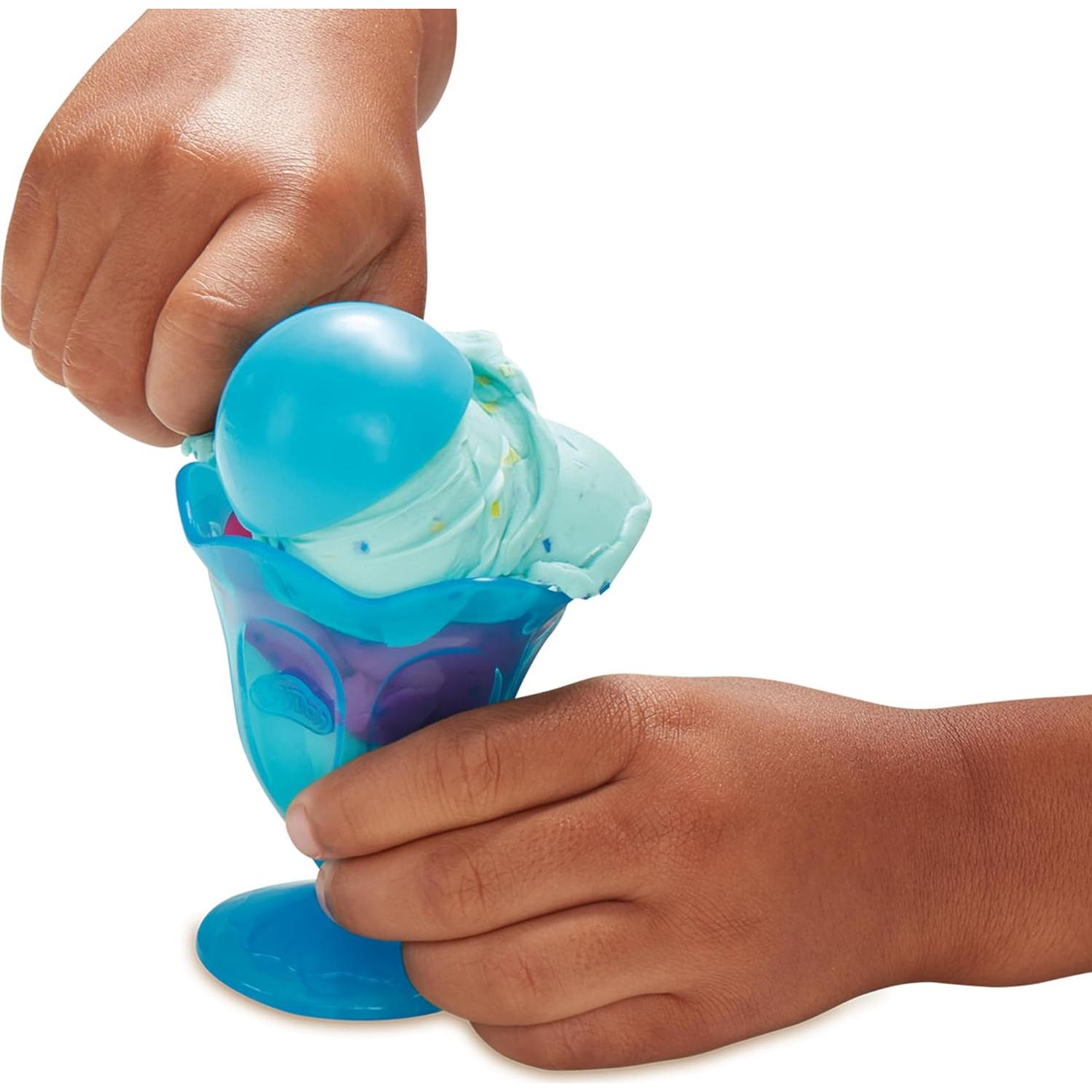 Juego de Fiesta de Helados Play-Doh 22 Herramientas 6 Colores