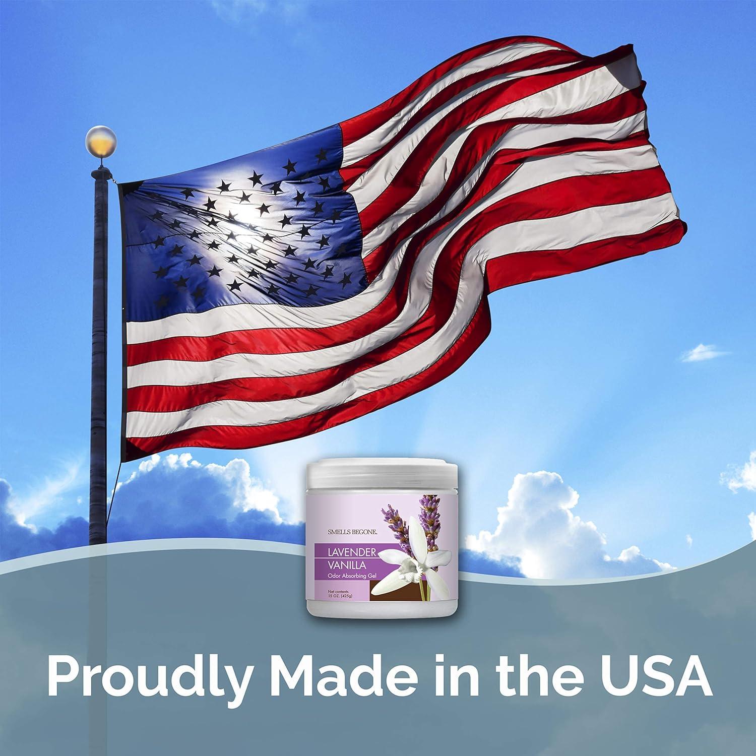 Gel Absorbente de Olores SMELLS BEGONE 425g Lavanda y Vainilla