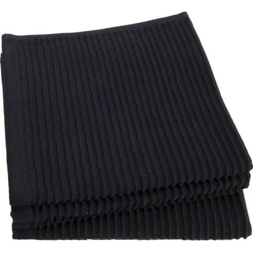 Juego de 4 Paños de Cocina Ripple Now Designs Negro