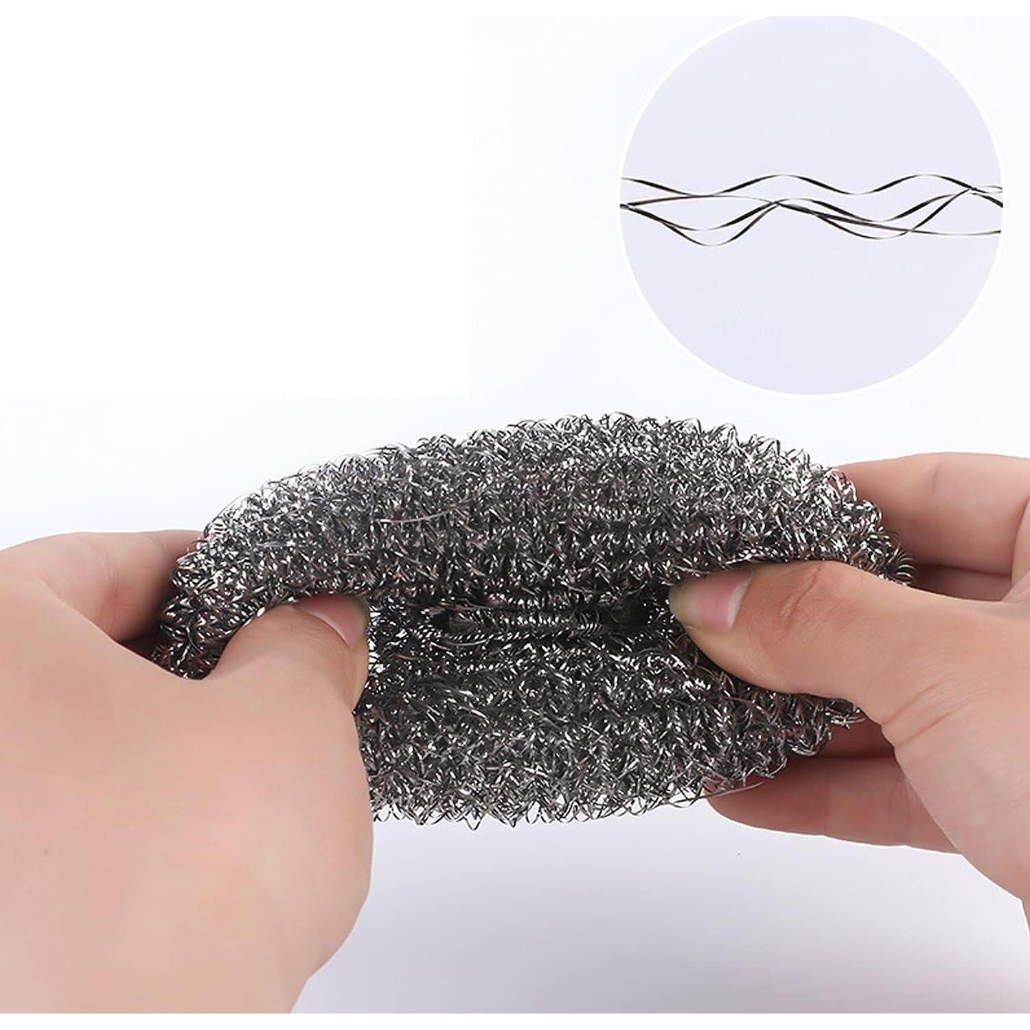 Estropajos de Acero Inoxidable XXJXING - Paquete de 24 Piezas