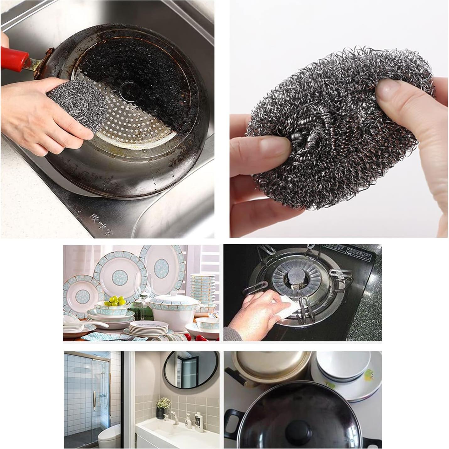 Estropajos de Acero Inoxidable XXJXING - Paquete de 24 Piezas