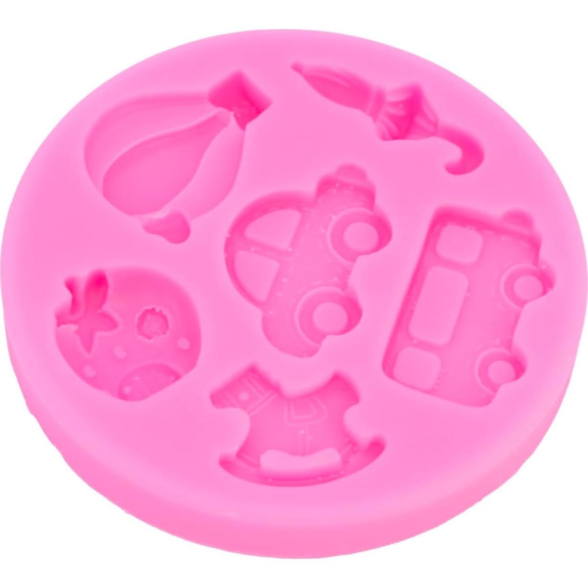 Molde de Silicona 3D Autobús Juguete Grado Alimenticio