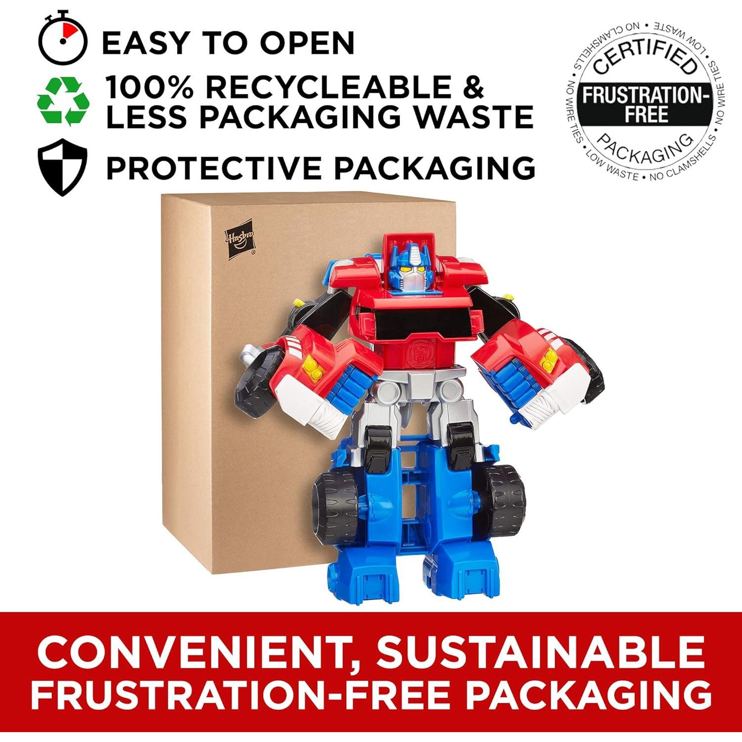 Playskool Heroes Rescue Bots Optimus Prime, 4.5-Inch Action Figure, Kids Converting Robot Toy, Ages 3+ (Amazon Exclusive)