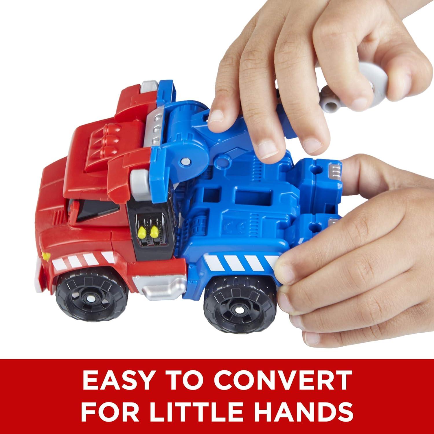 Playskool Heroes Rescue Bots Optimus Prime, 4.5-Inch Action Figure, Kids Converting Robot Toy, Ages 3+ (Amazon Exclusive)