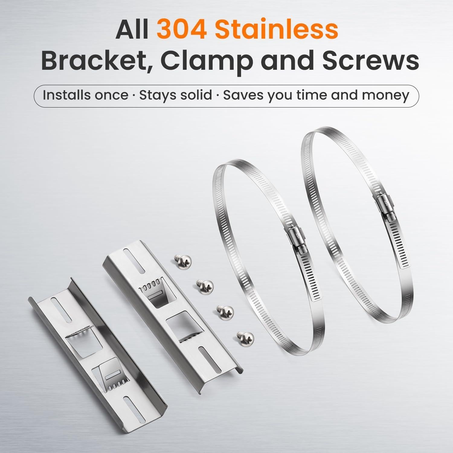 Kits de Montaje en Poste QILIPSU Acero Inoxidable 304 17.5x4.8cm