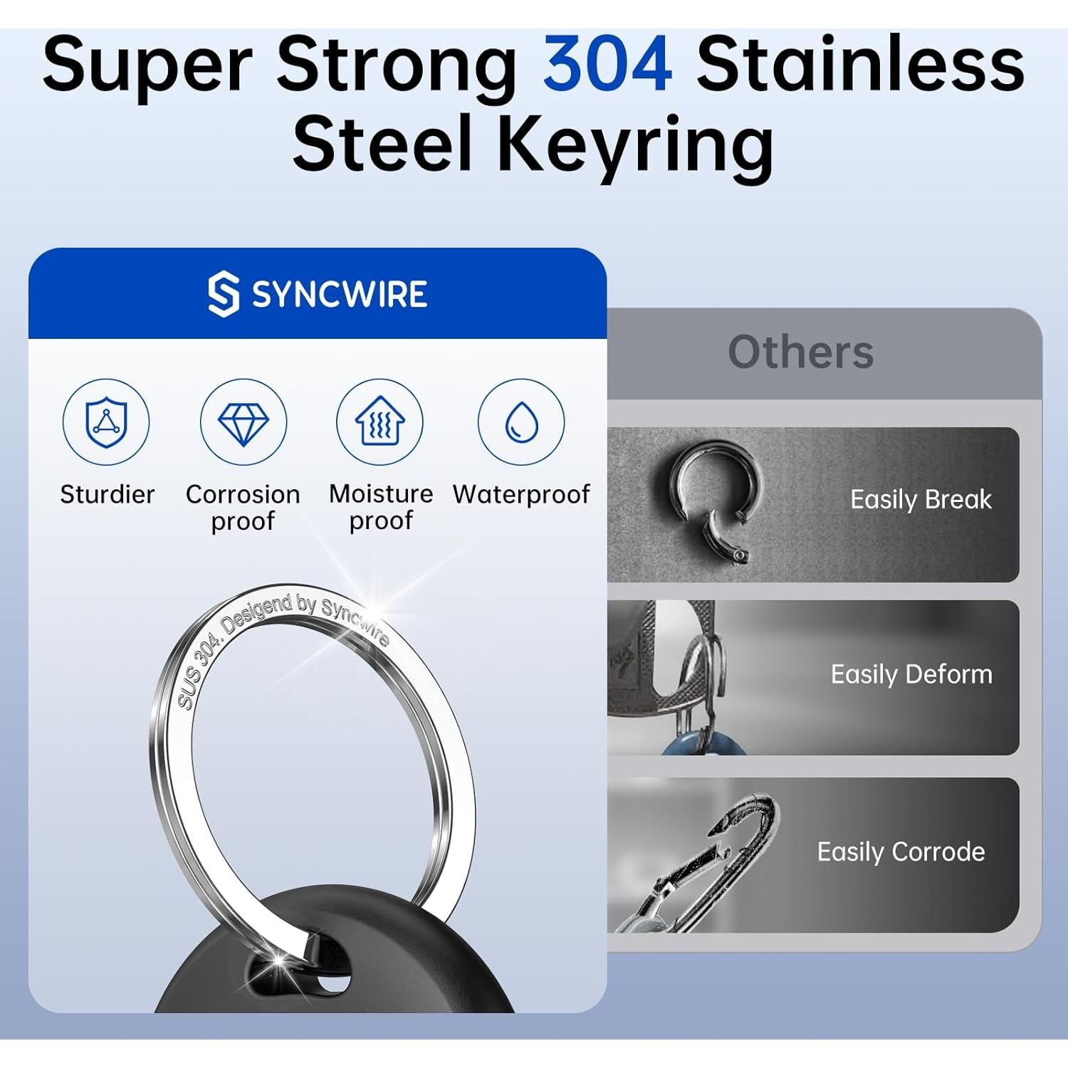 Funda Protectora Syncwire para AirTag - 4 Pack TPU Resistente