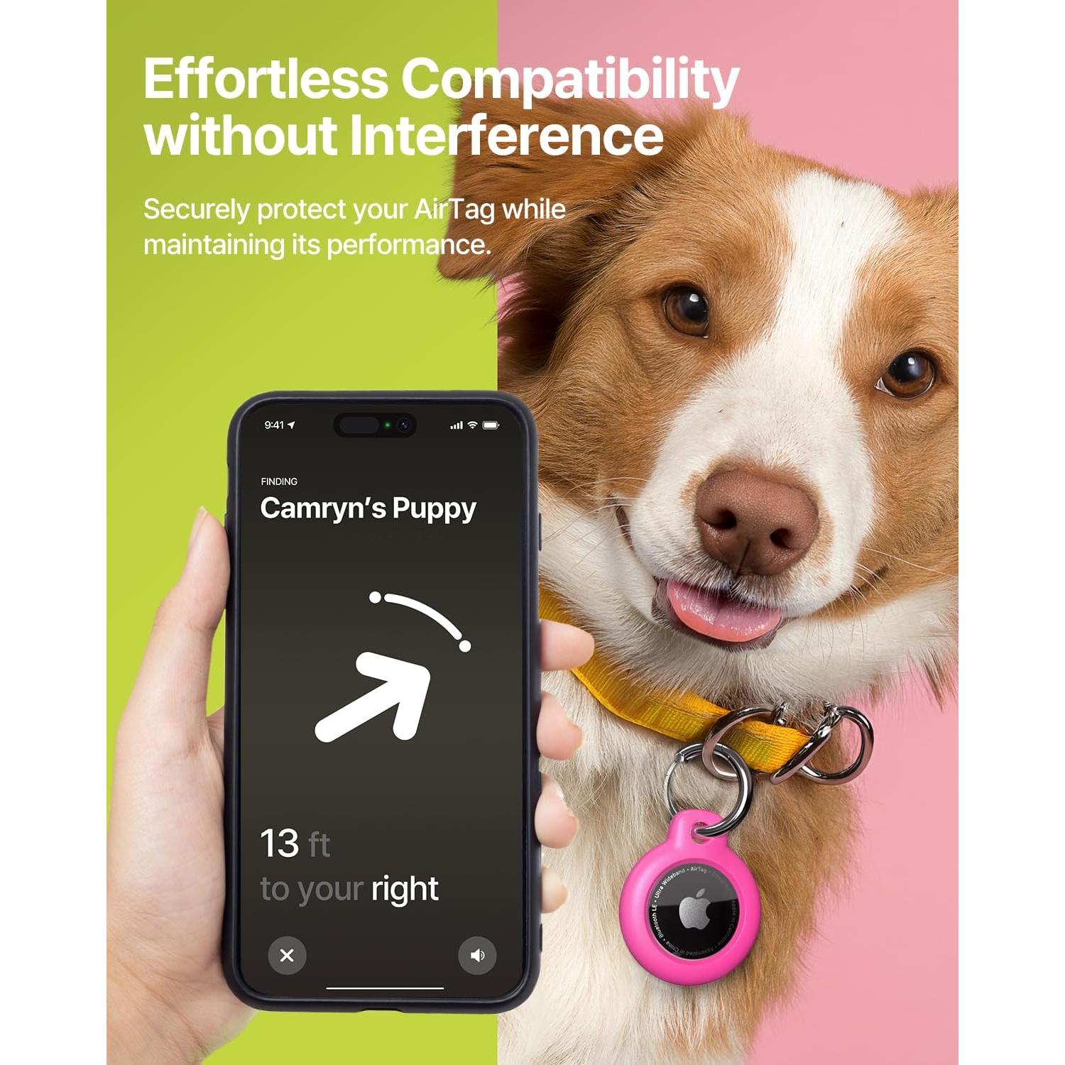 Soporte de Llavero para Apple AirTag Sinjimoru Negro