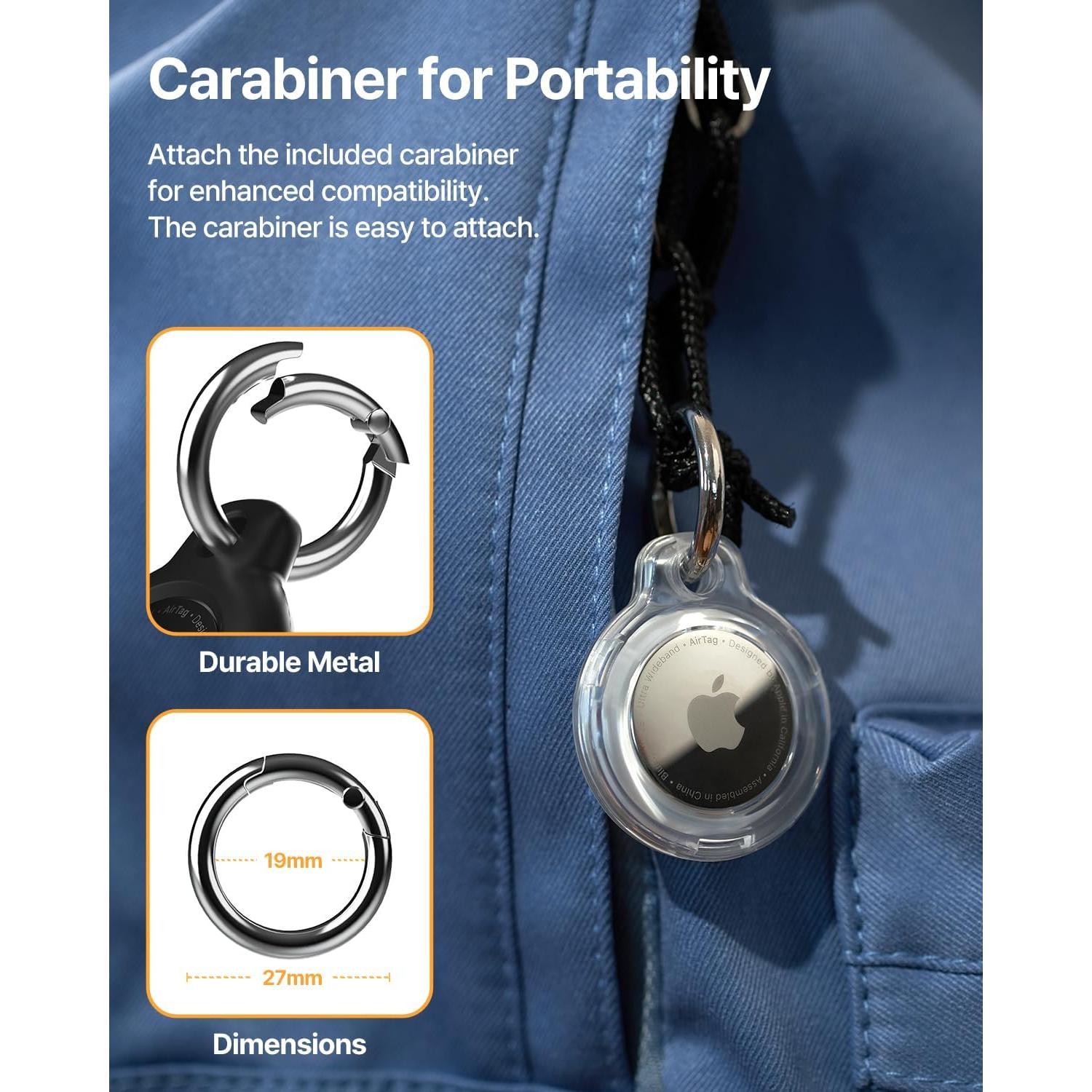 Soporte de Llavero para Apple AirTag Sinjimoru Negro